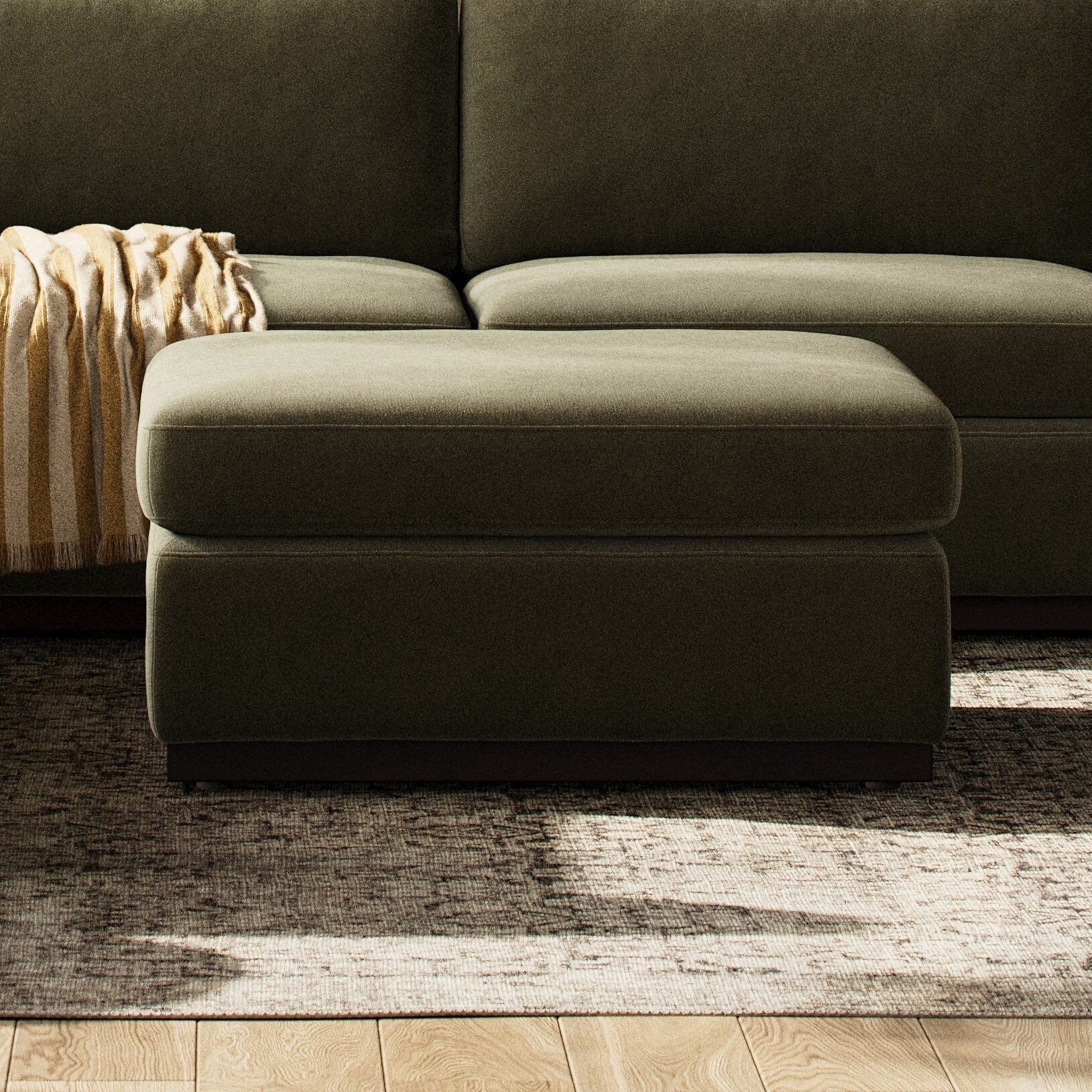Colt Sectional Ottoman - Surrey Olive