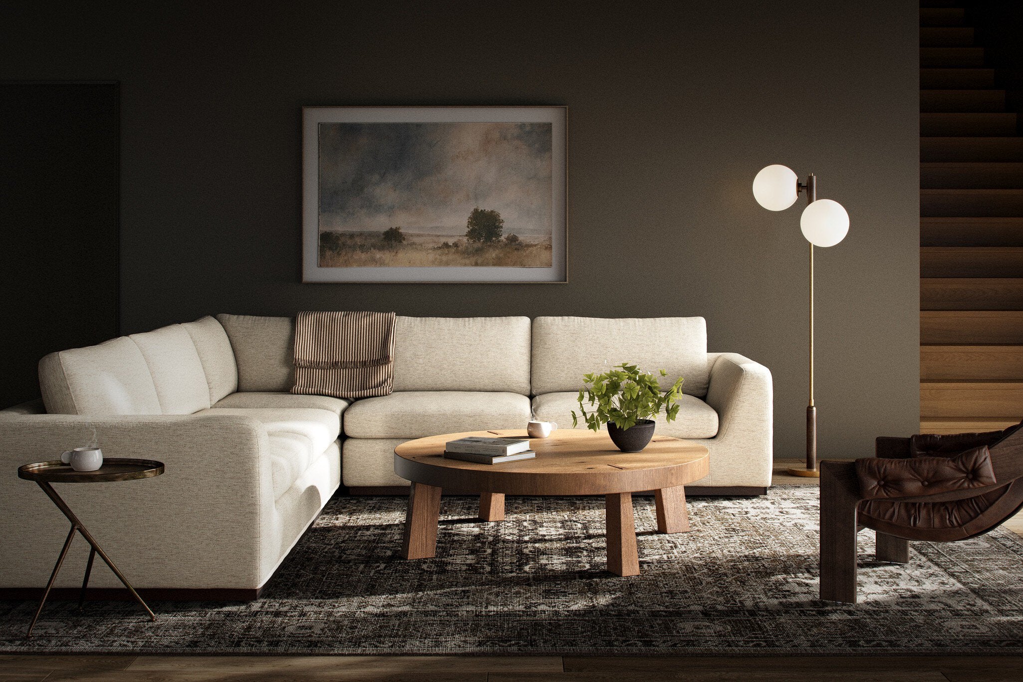 Colt 3-Piece Sectional - Crypton Nomad Snow