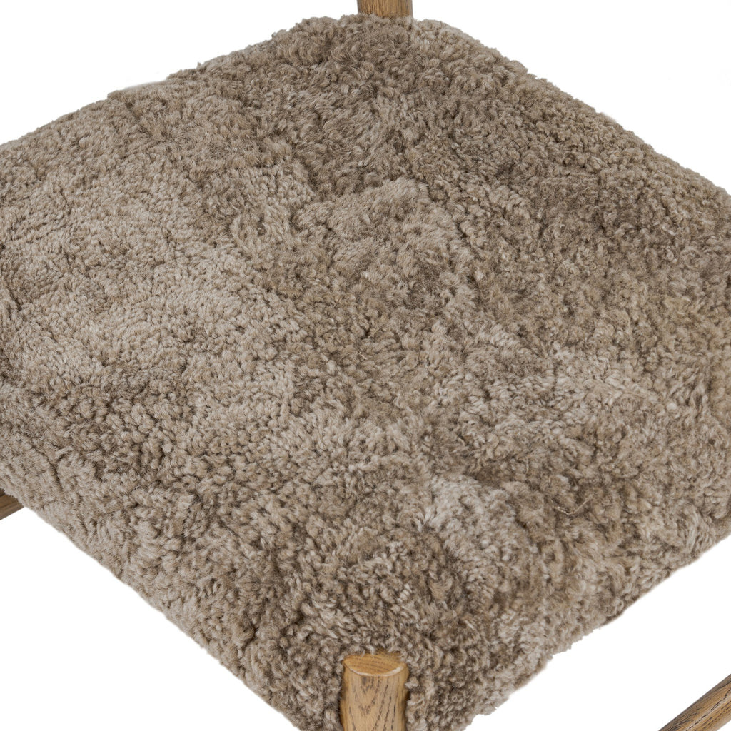 Glenmore Dining Chair - Taupe Shearling