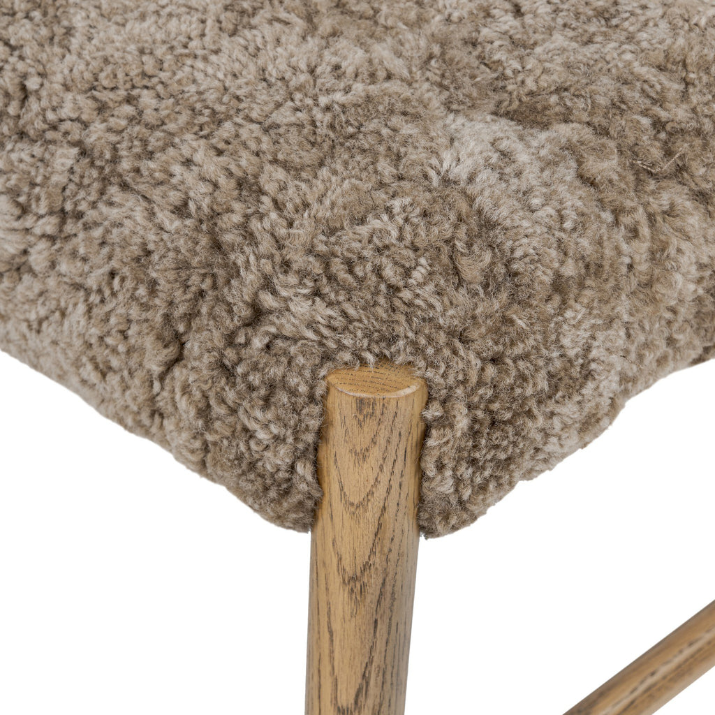 Glenmore Dining Chair - Taupe Shearling