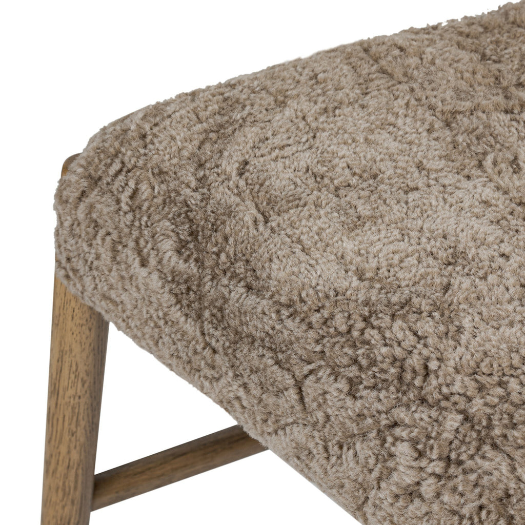 Glenmore Dining Chair - Taupe Shearling