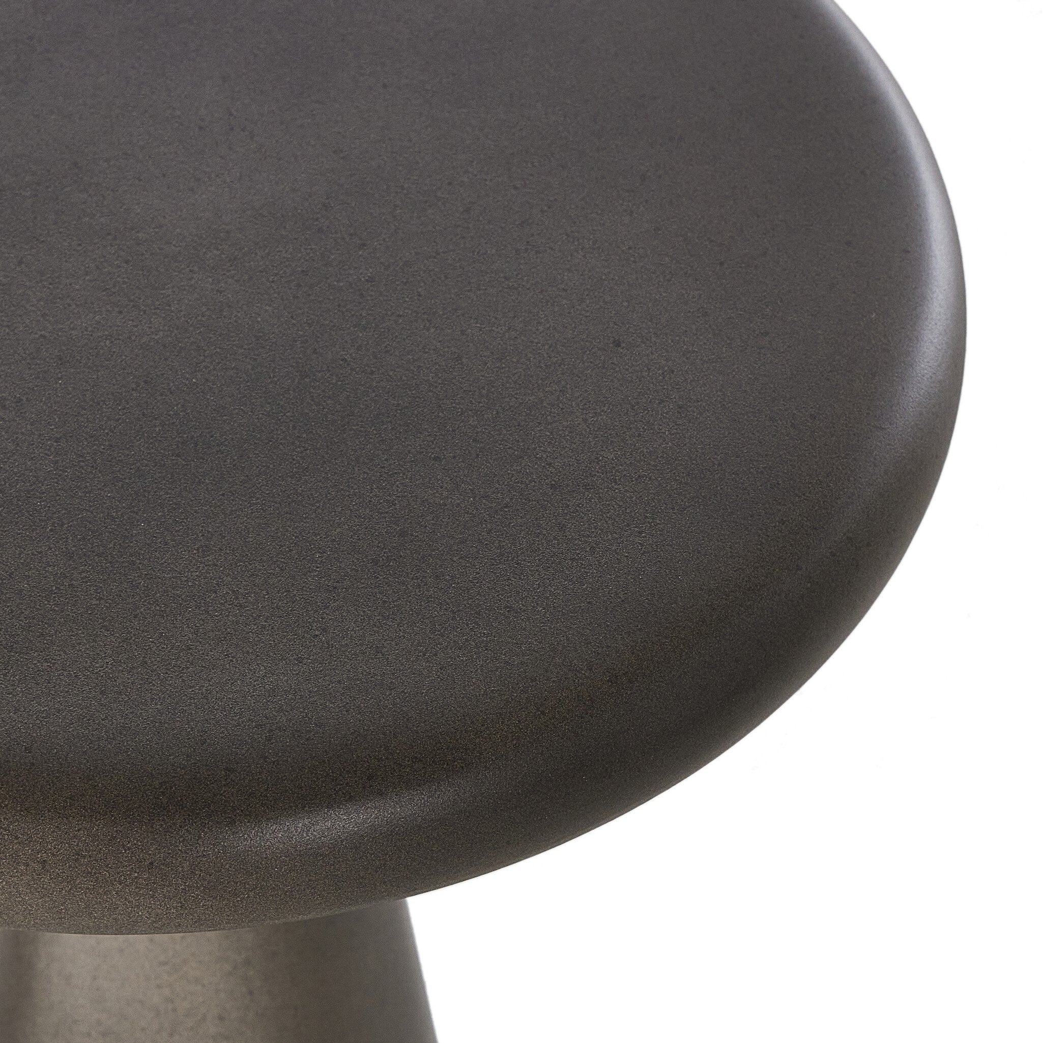 Ravine Concrete Accent Tables, Set Of 2 - Dark Grey