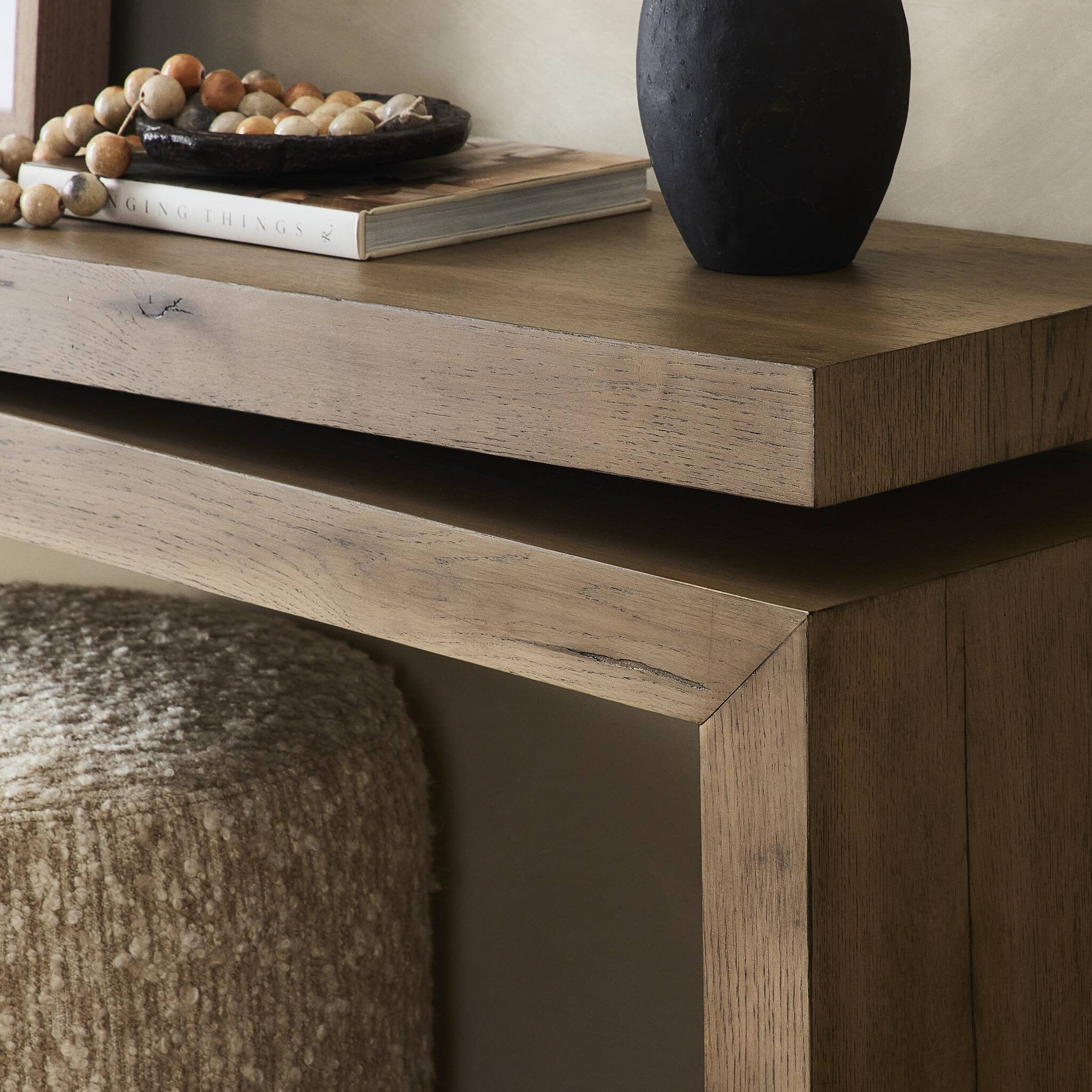 Matthes Console Table - 79" - Rustic Grey Veneer