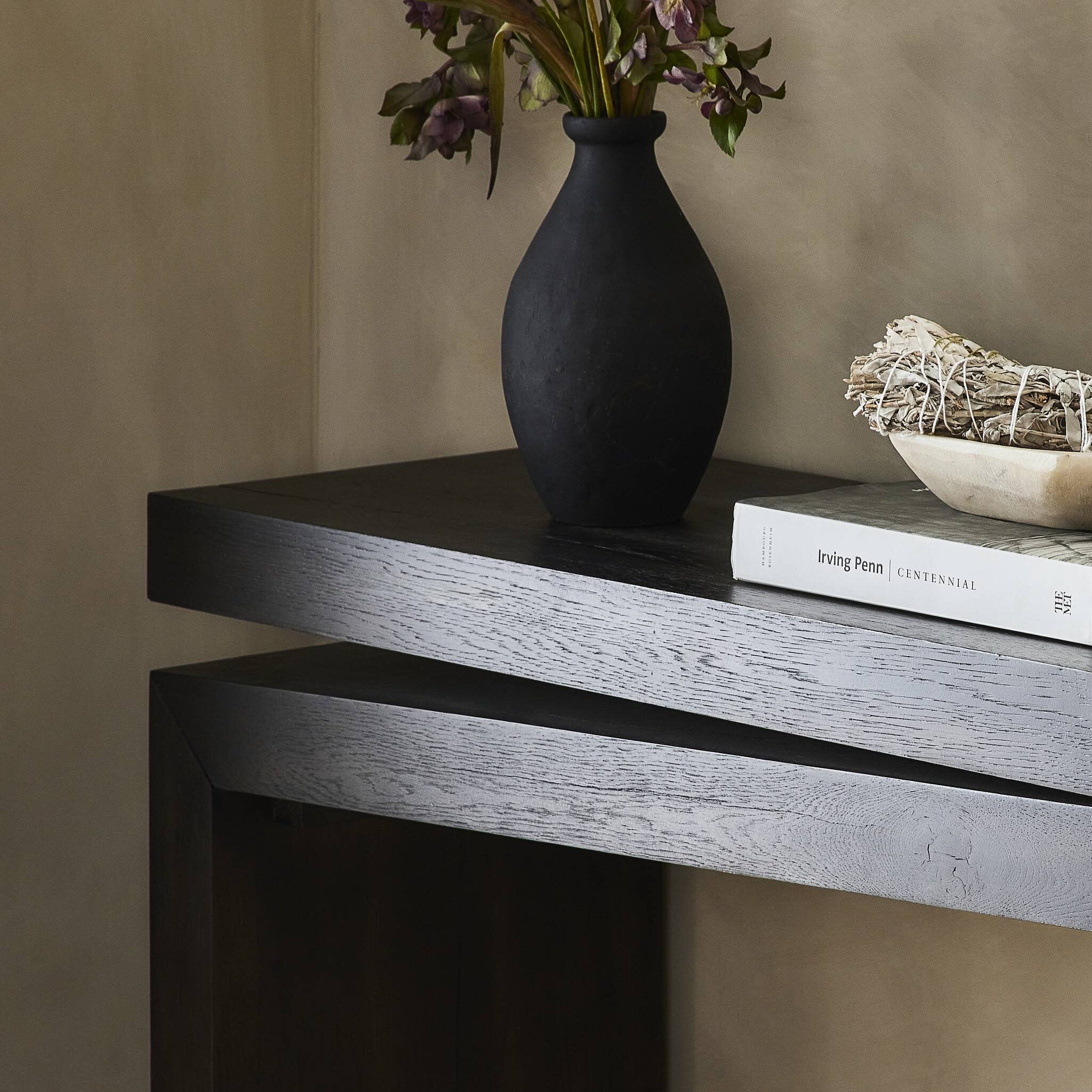 Matthes Console Table - 79" - Smoked Black Veneer