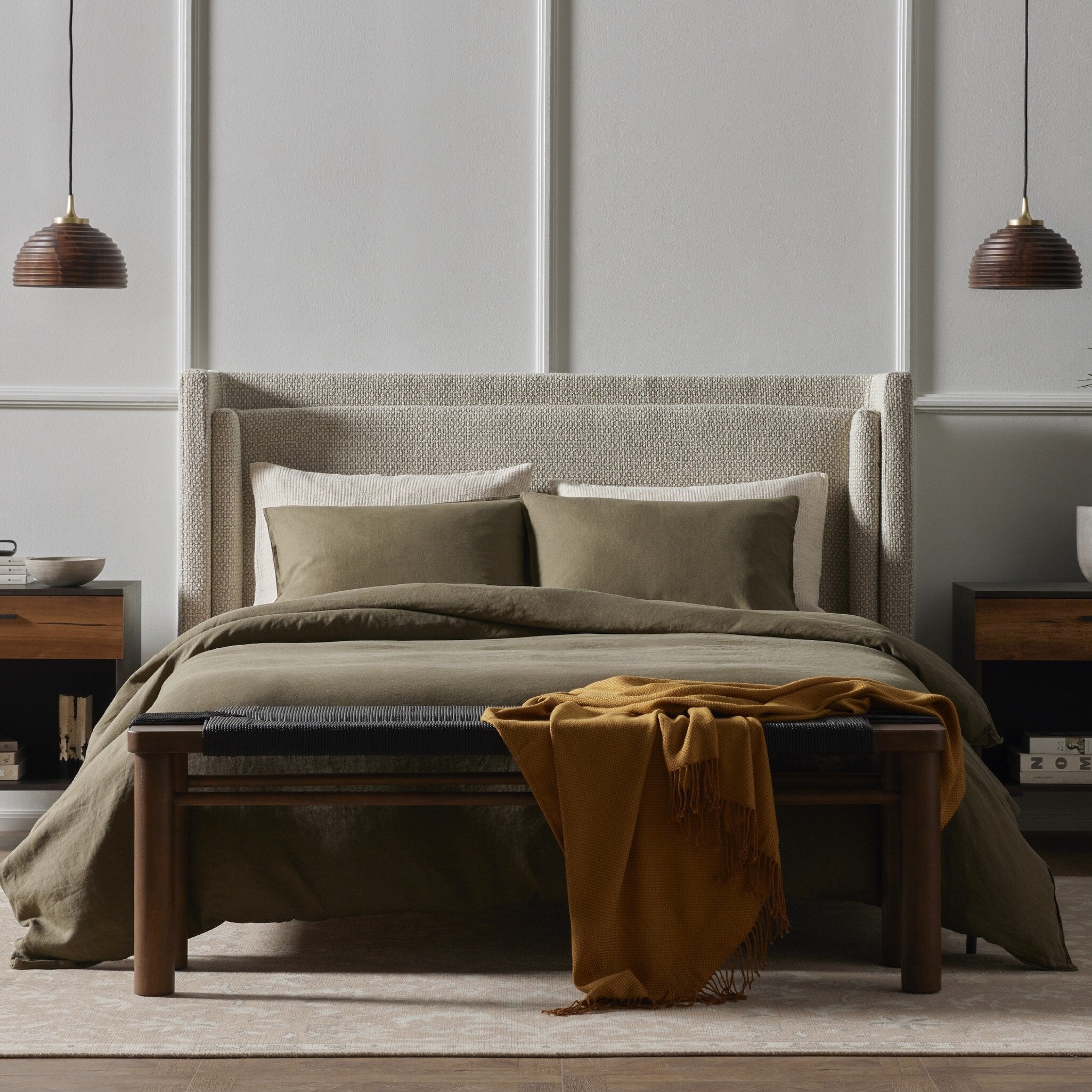 Dobson Bed - Perin Oatmeal | King
