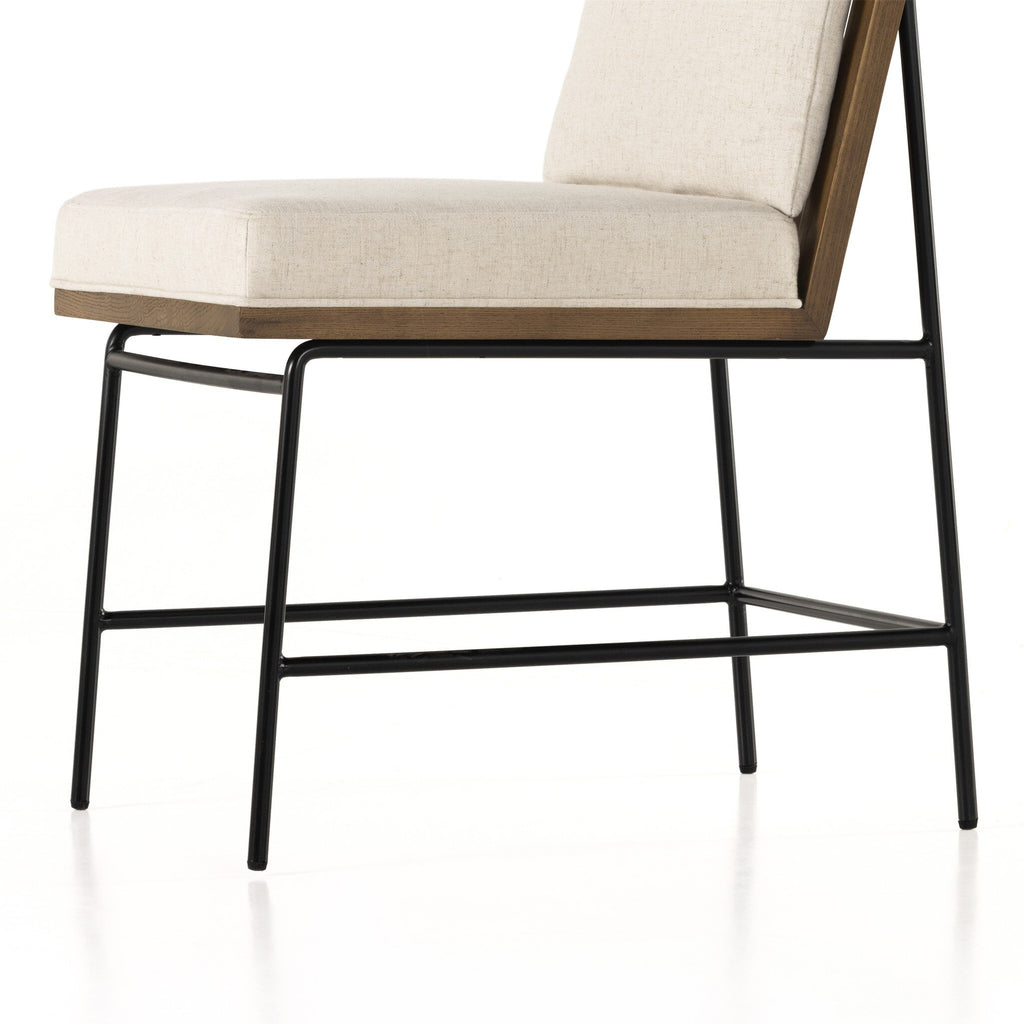 Crete Dining Chair - Savile Flax | Amber Oak