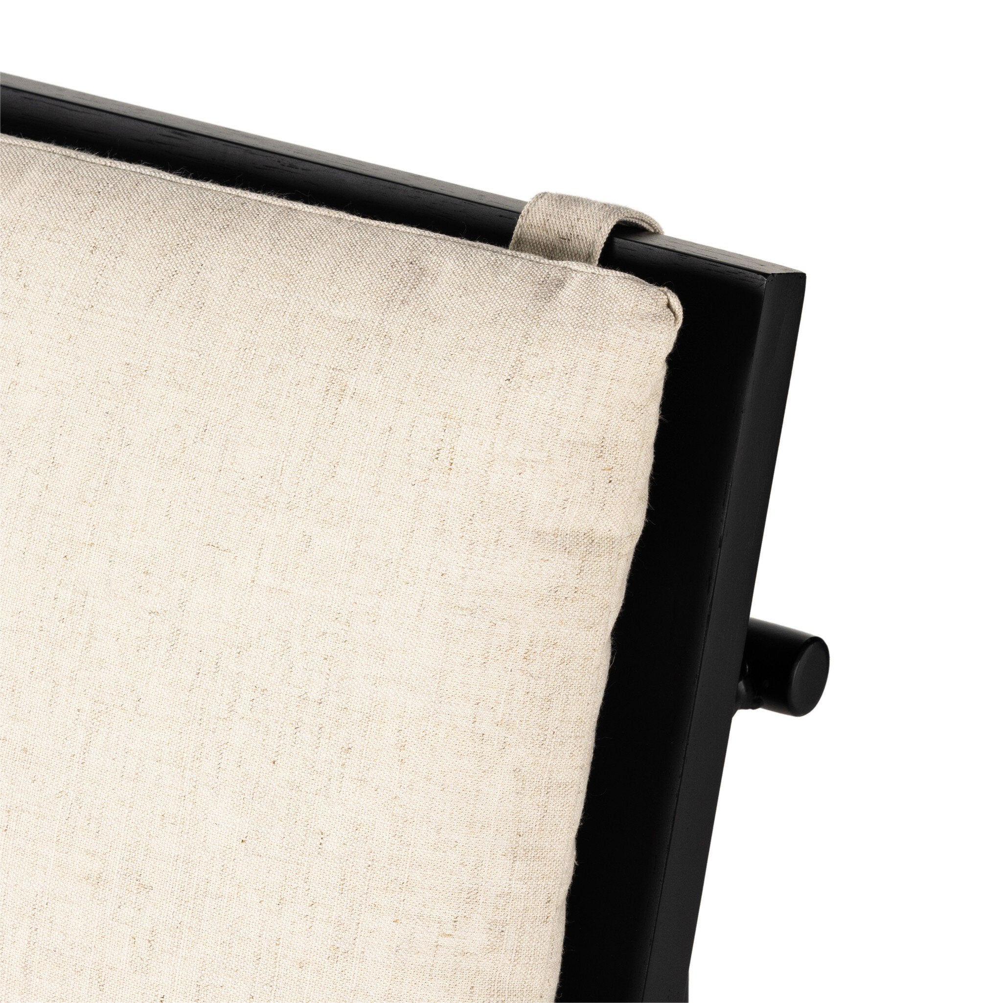 Crete Dining Chair - Savile Flax | Brushed Ebony