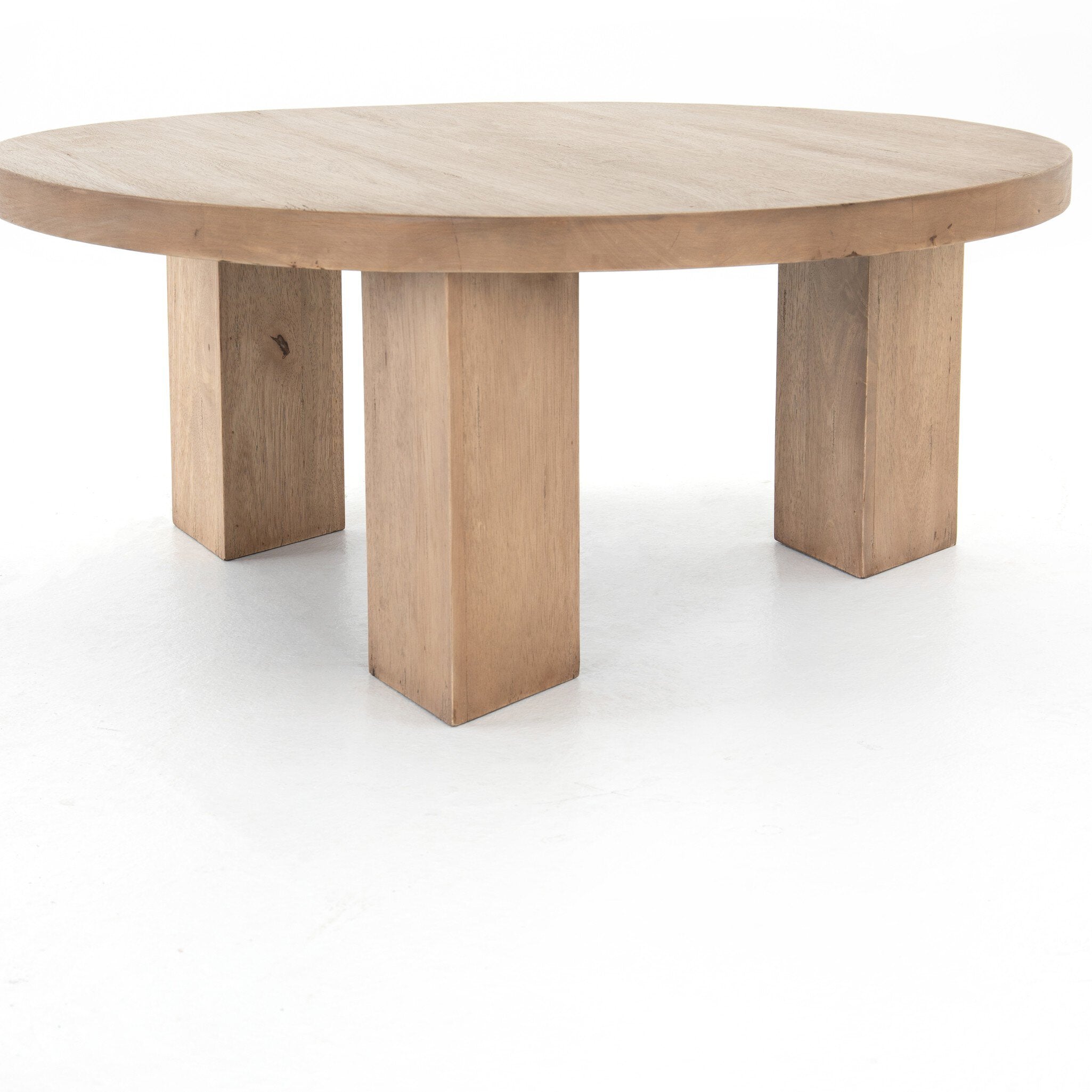 Mesa Round Coffee Table - Light Brushed Parawood | 38"
