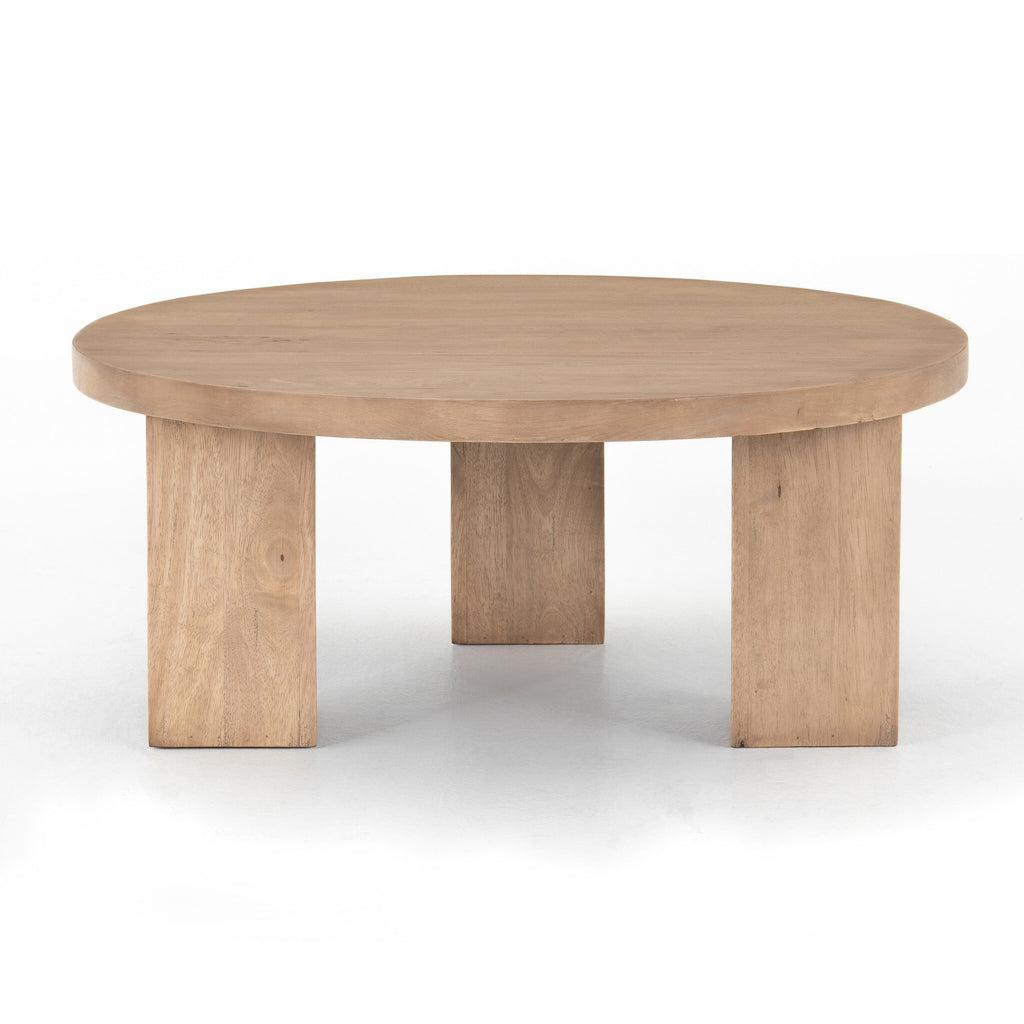 Mesa Round Coffee Table - Light Brushed Parawood | 38"