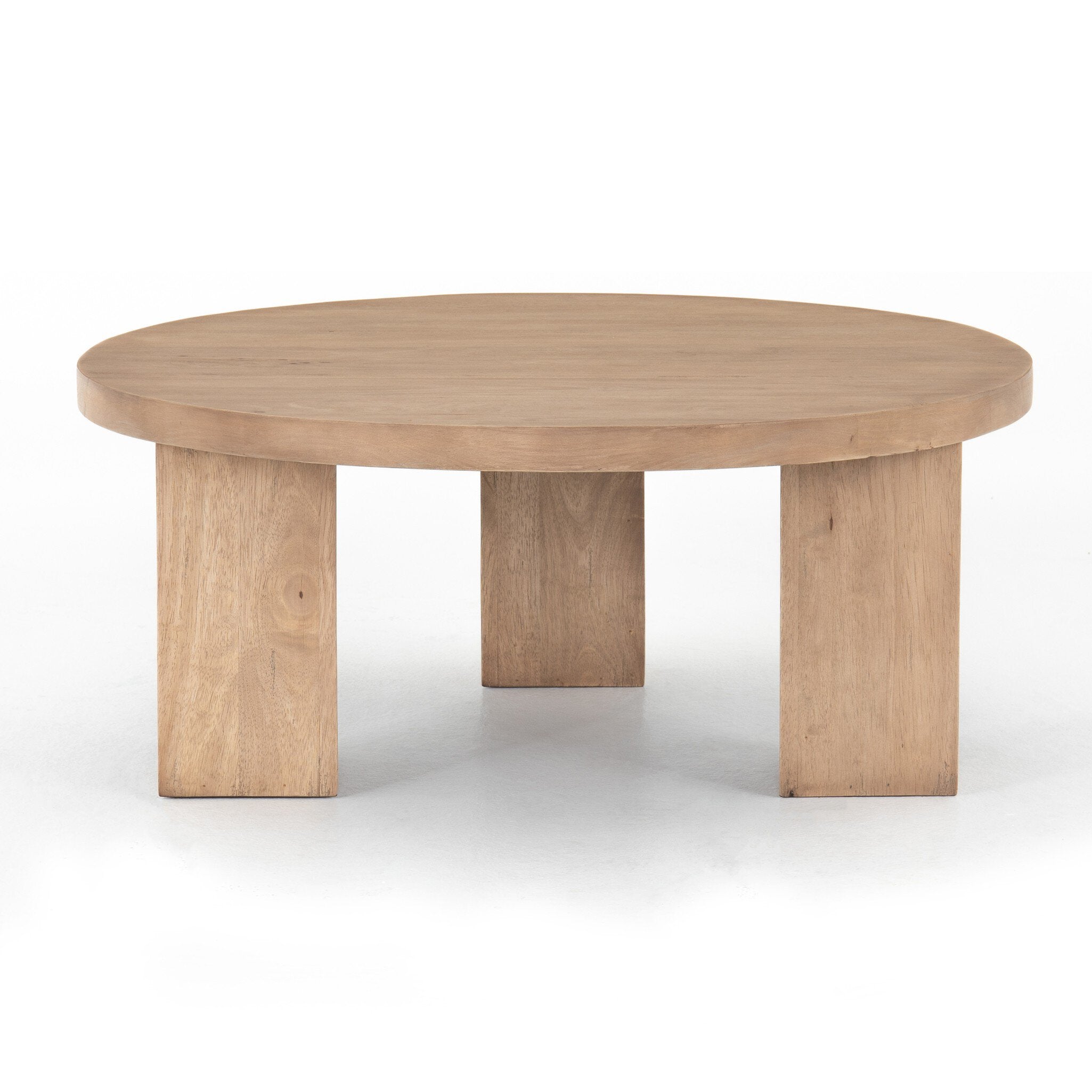 Mesa Round Coffee Table - Light Brushed Parawood | 38"