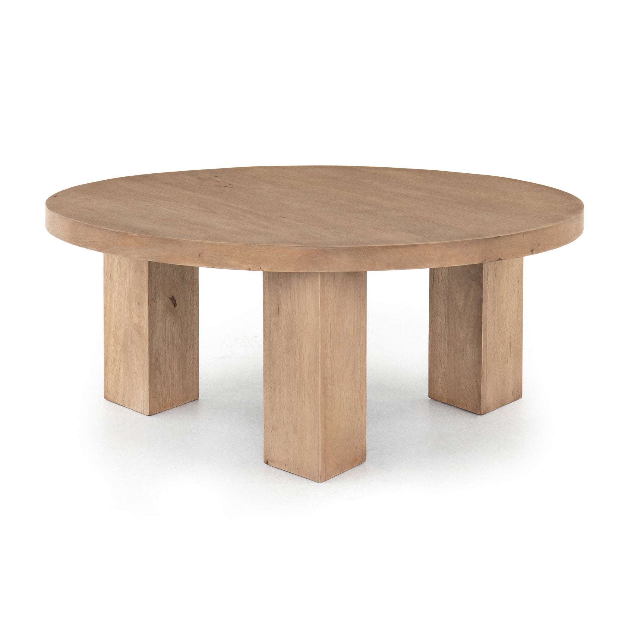 Mesa Round Coffee Table - Light Brushed Parawood | 38"