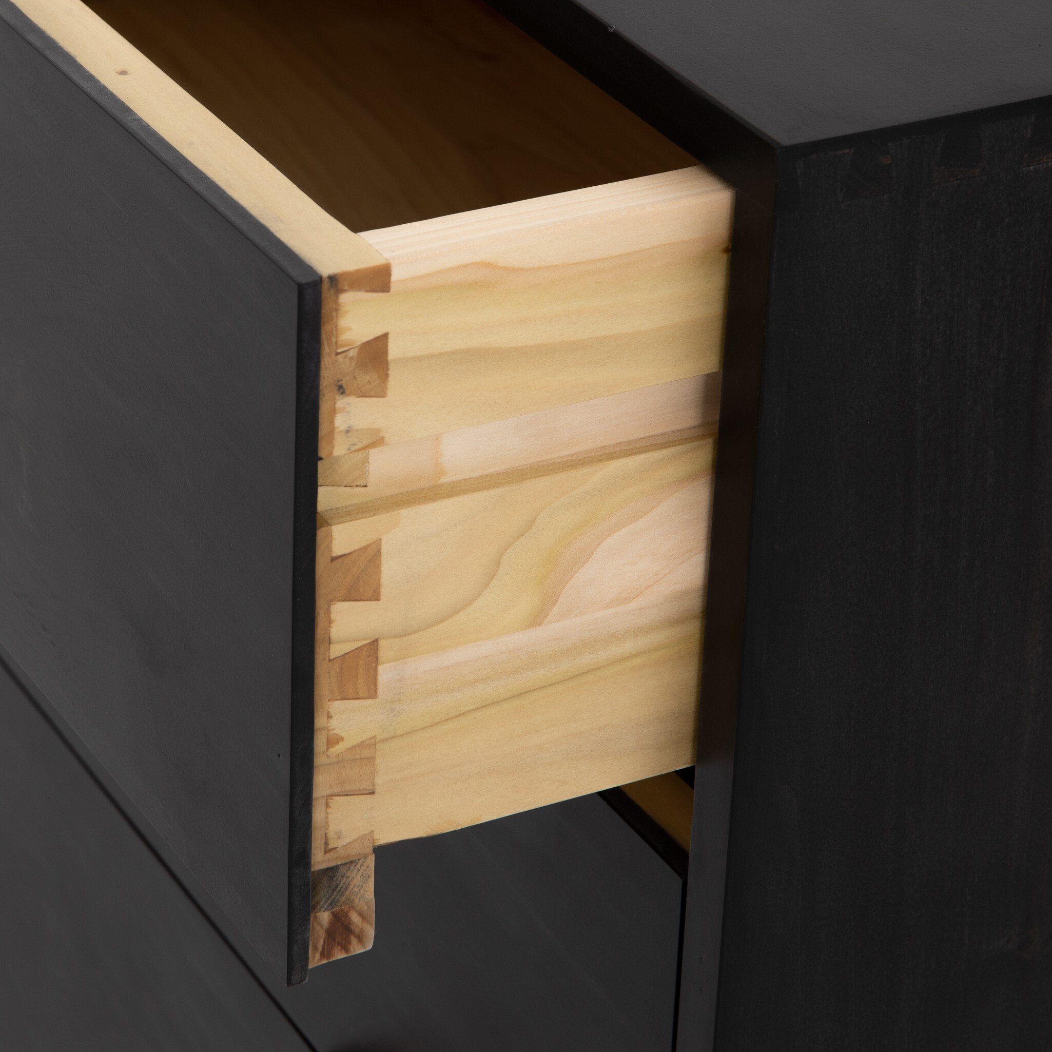 Trey 7 Drawer Dresser - Black Wash Poplar