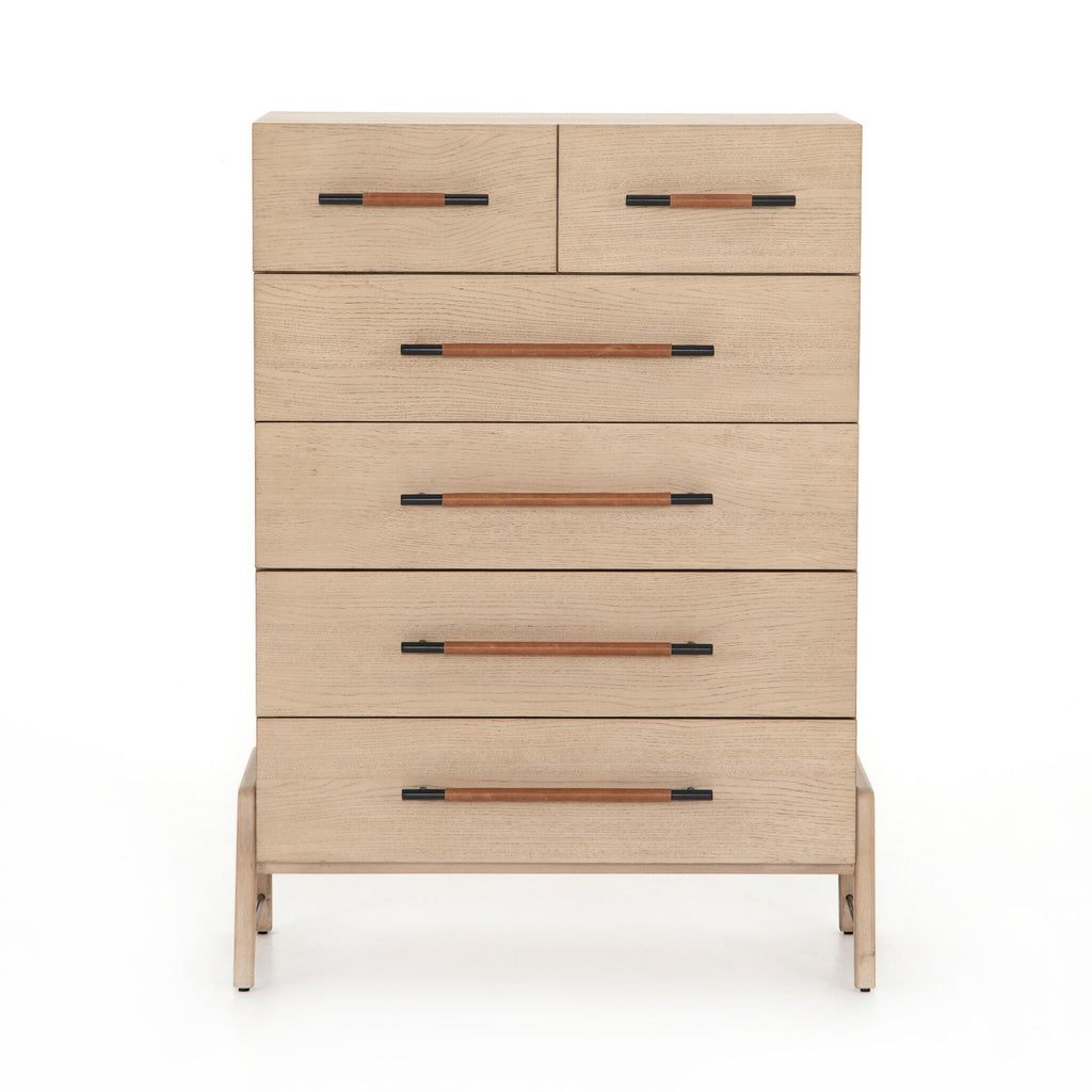 Rosedale 6 Drawer Tall Dresser - Yucca Oak Veneer