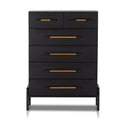 Rosedale 6 Drawer Tall Dresser - Ebony Oak Veneer