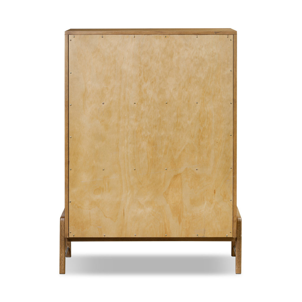 Rosedale 6 Drawer Tall Dresser - Amber Oak Veneer
