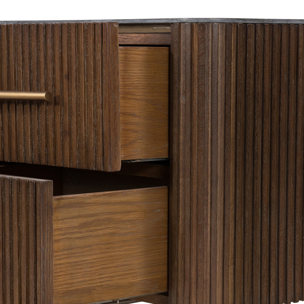 Fletcher Nightstand - Terra Brown Oak Veneer