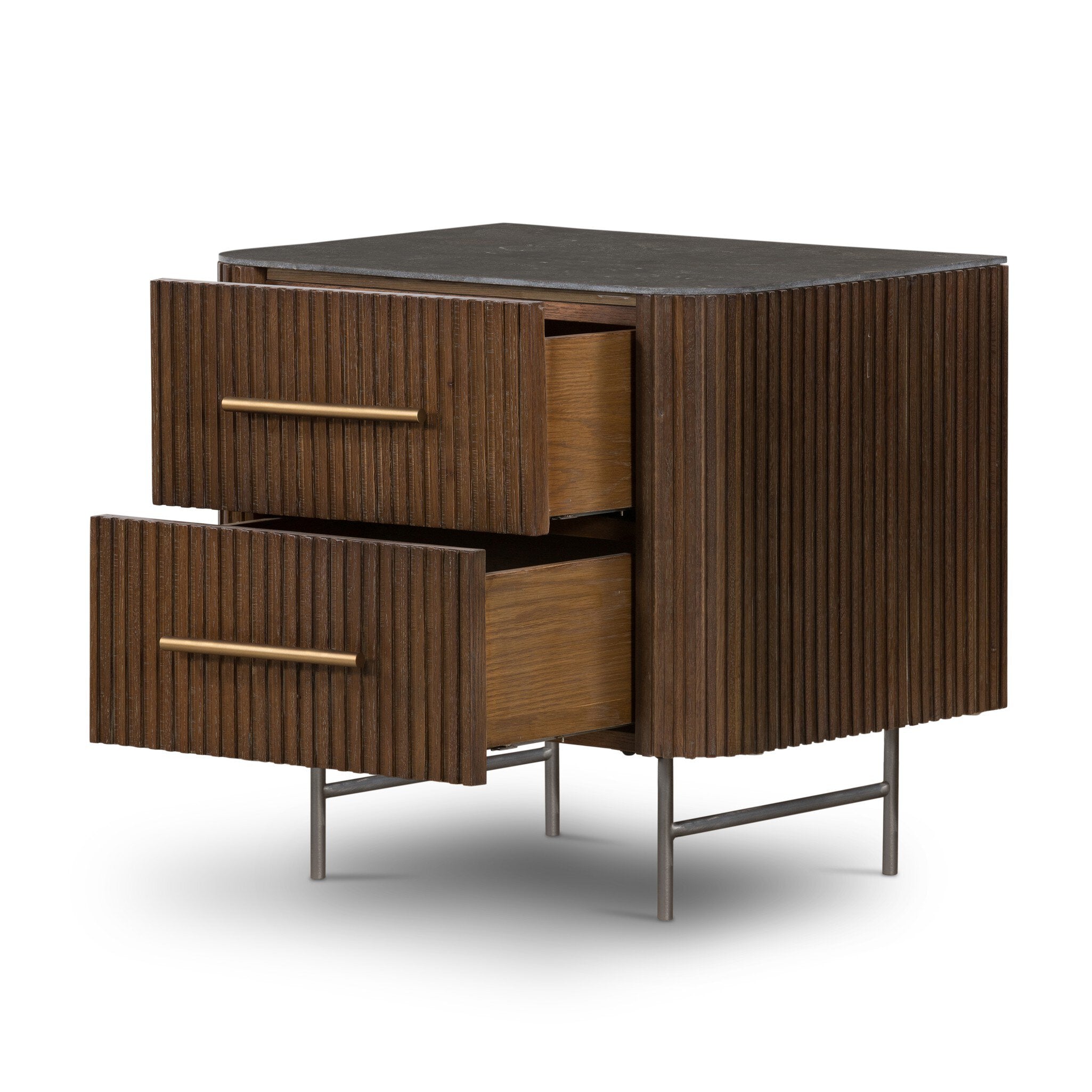 Fletcher Nightstand - Terra Brown Oak Veneer