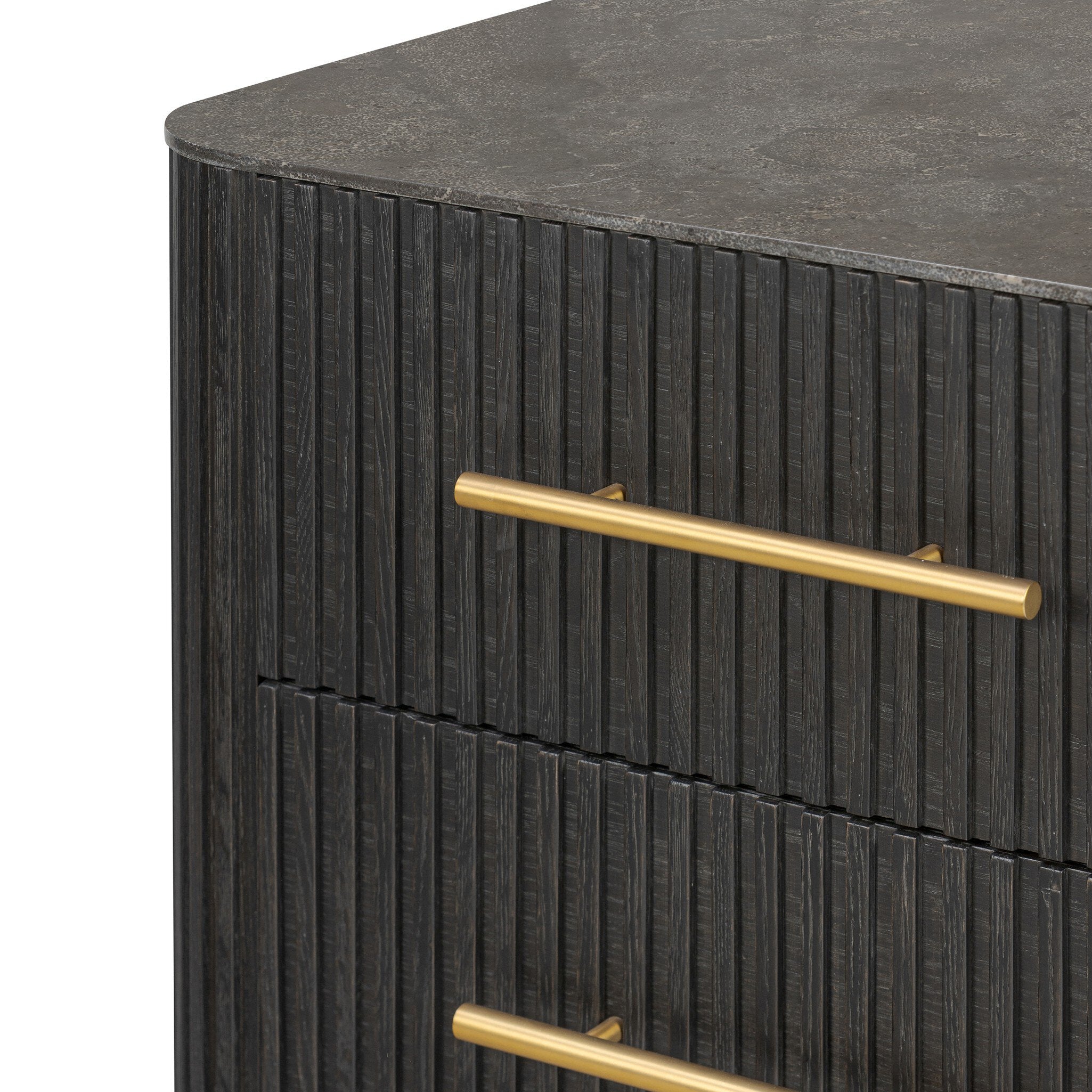 Fletcher Nightstand - Distressed Black