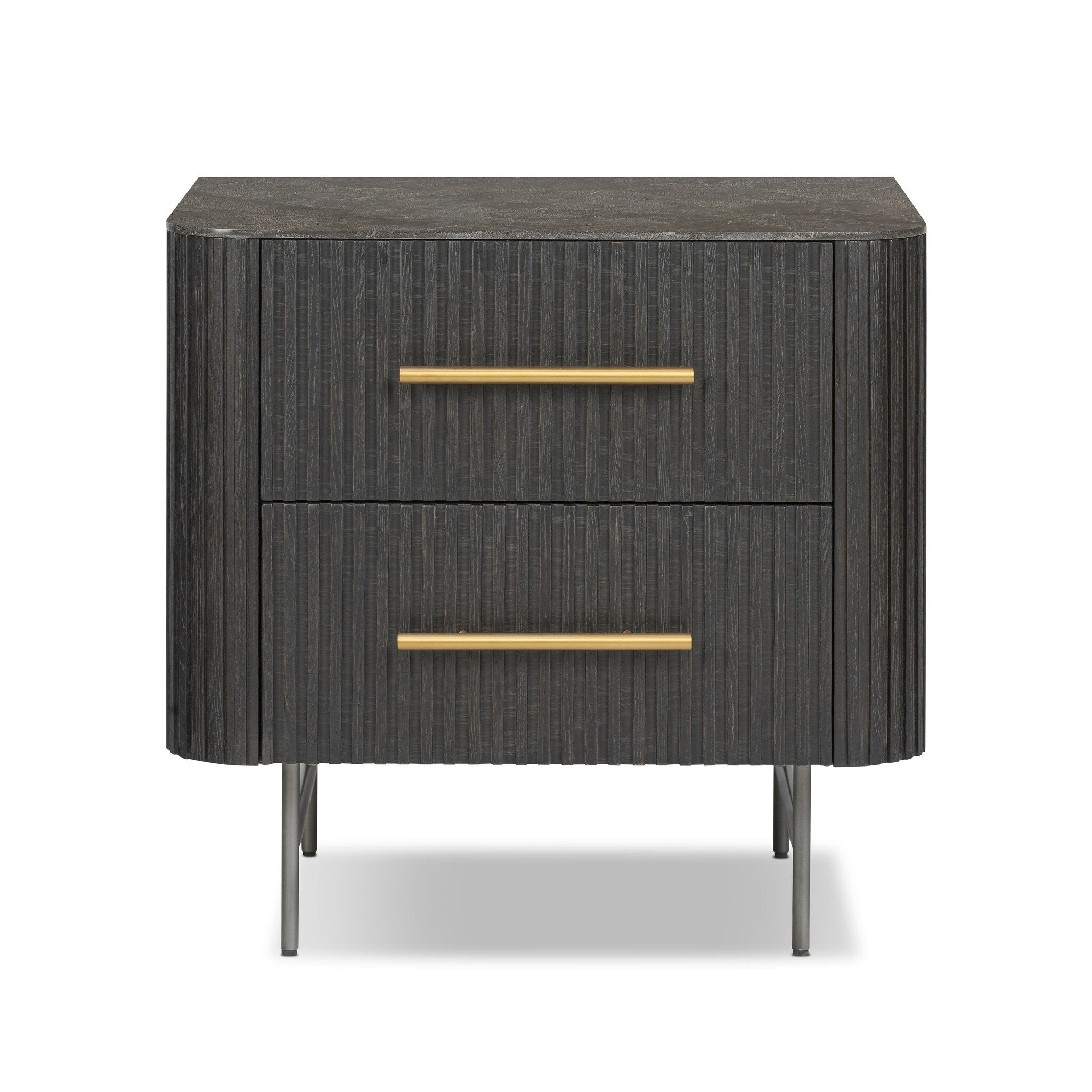 Fletcher Nightstand - Distressed Black