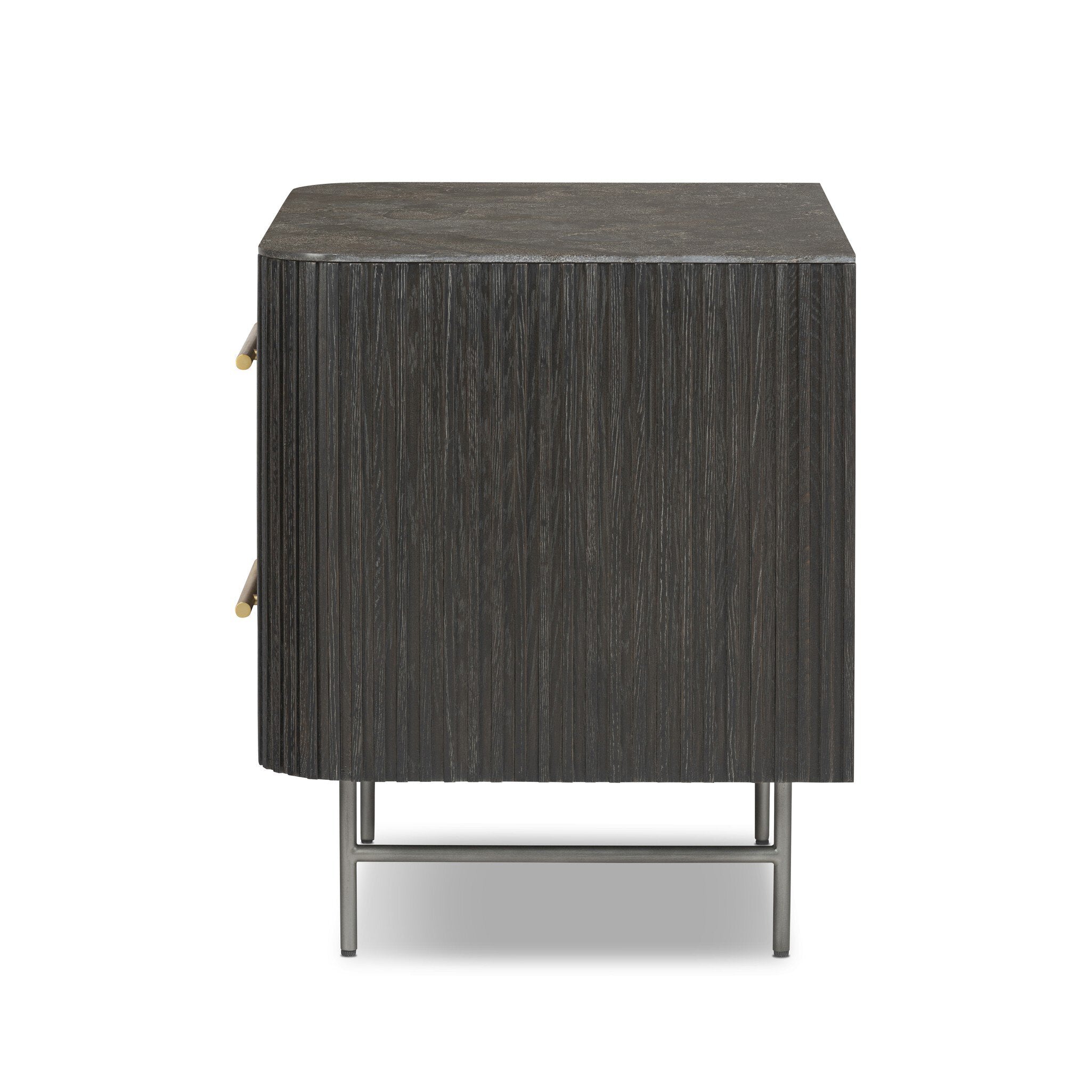 Fletcher Nightstand - Distressed Black
