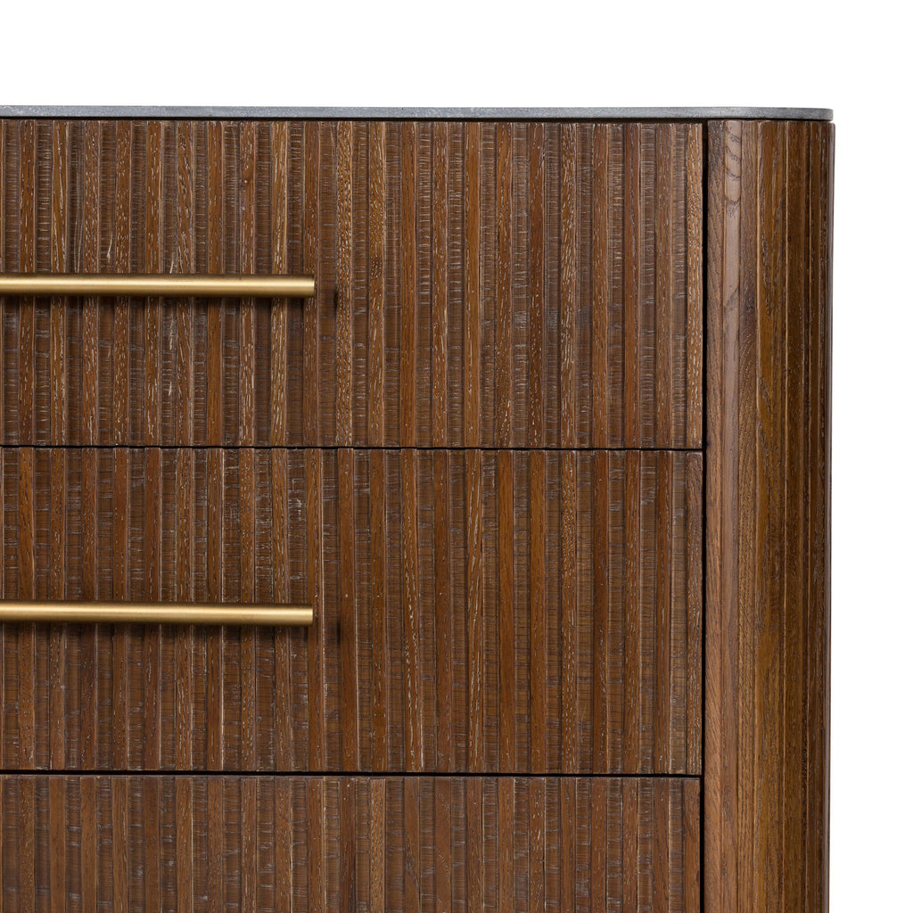 Fletcher 6 Drawer Dresser - Terra Brown Oak Veneer