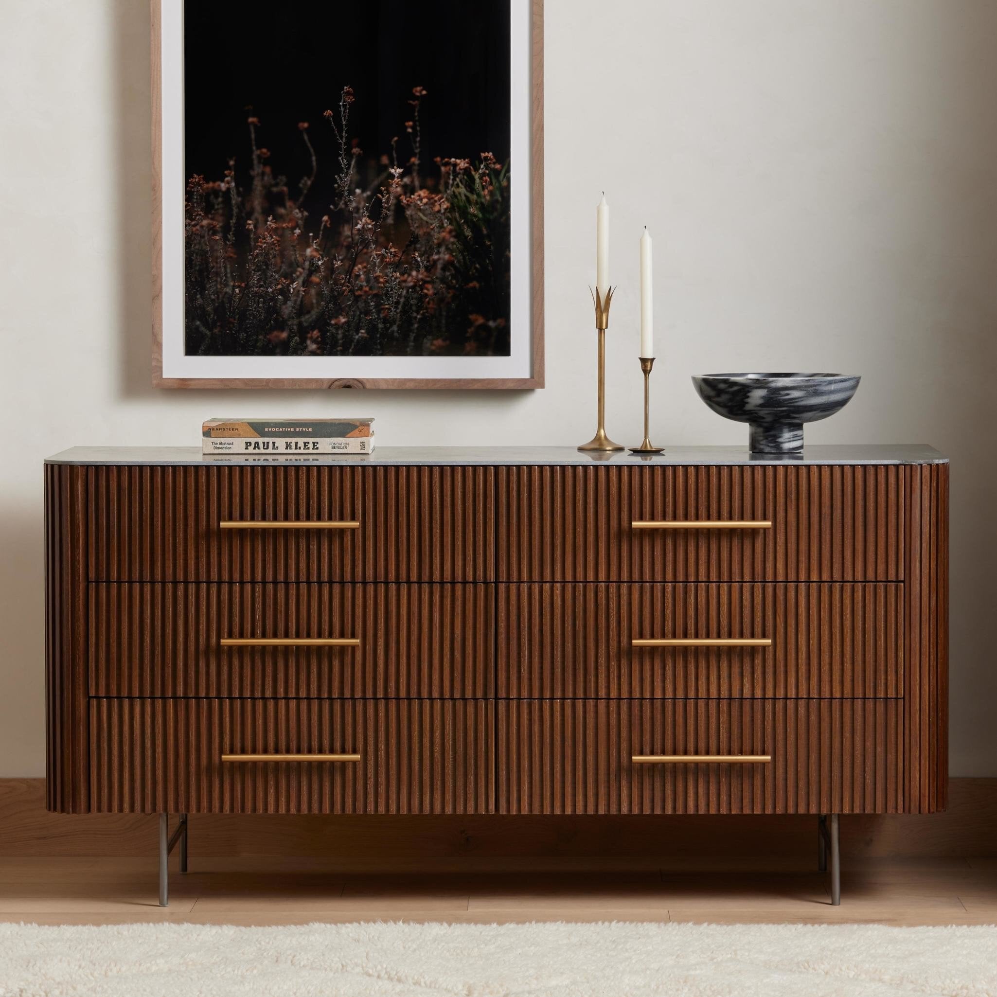 Fletcher 6 Drawer Dresser - Terra Brown Oak Veneer