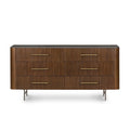 Fletcher 6 Drawer Dresser - Terra Brown Oak Veneer
