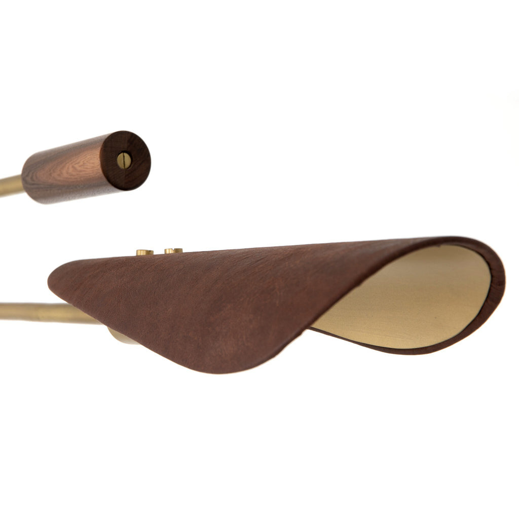 Astrid Chandelier - Antique Brass | Dark Brown Leather