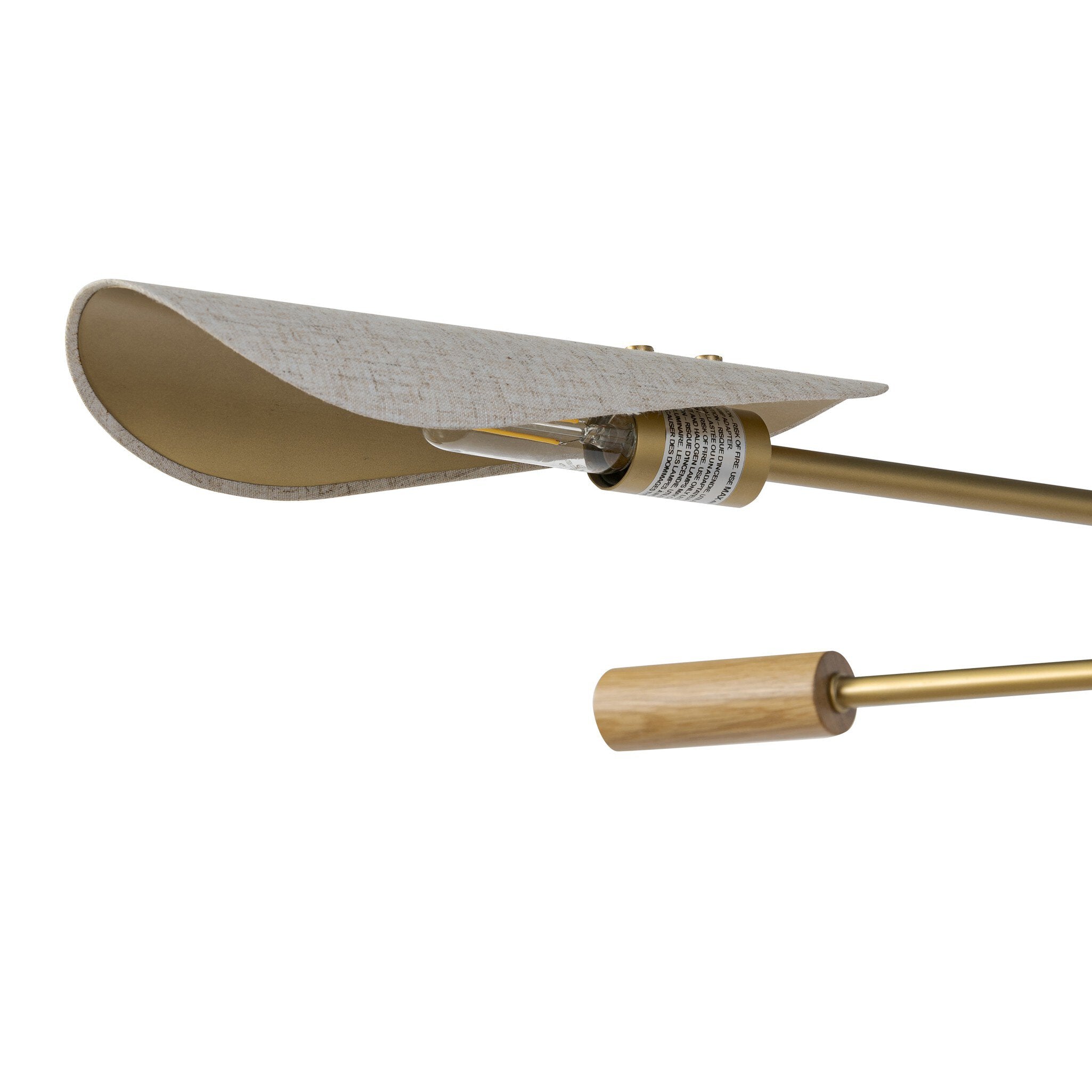 Astrid Chandelier - Antique Brass | Flax Linen