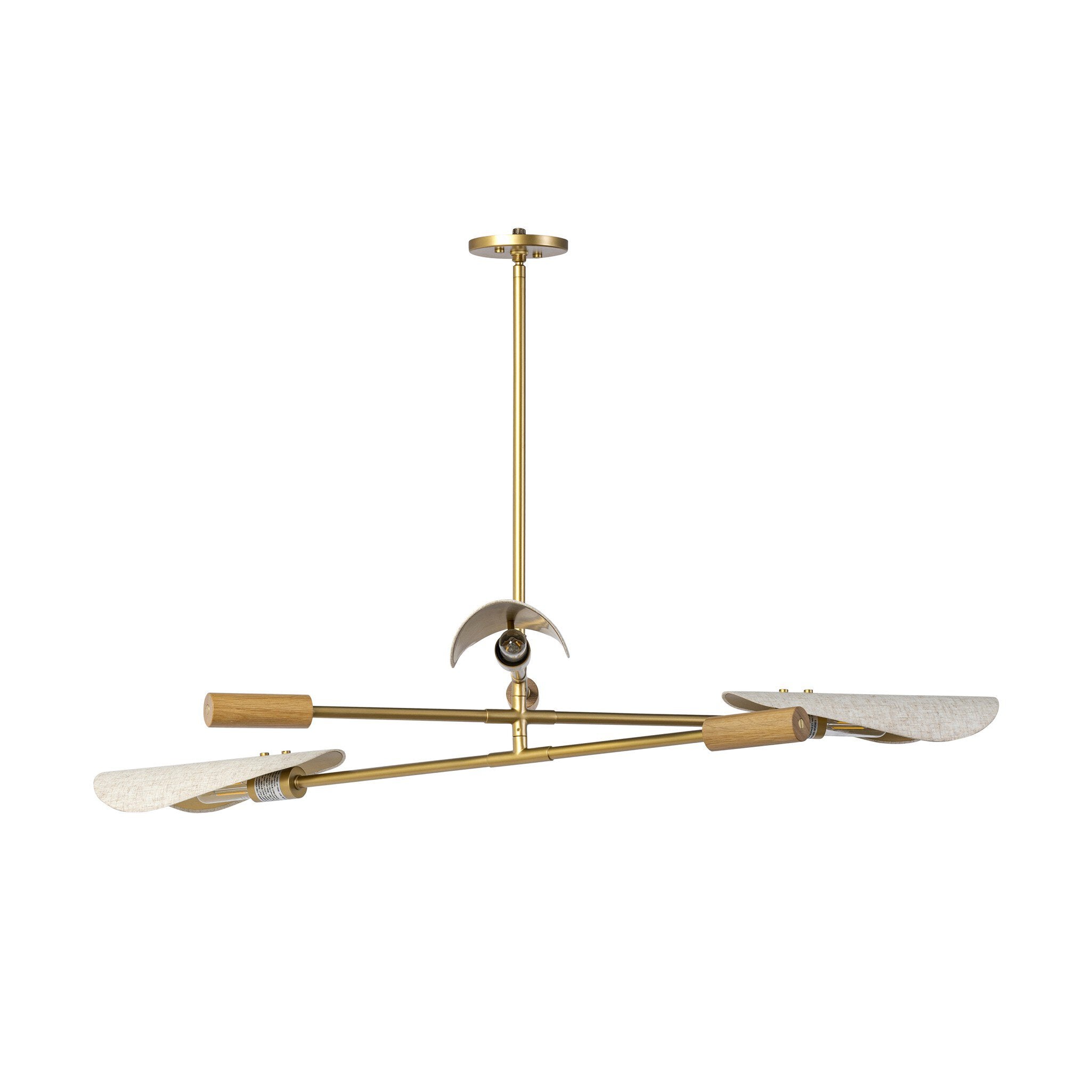 Astrid Chandelier - Antique Brass | Flax Linen