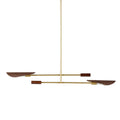 Astrid Double Pendant - Dark Brown Leather