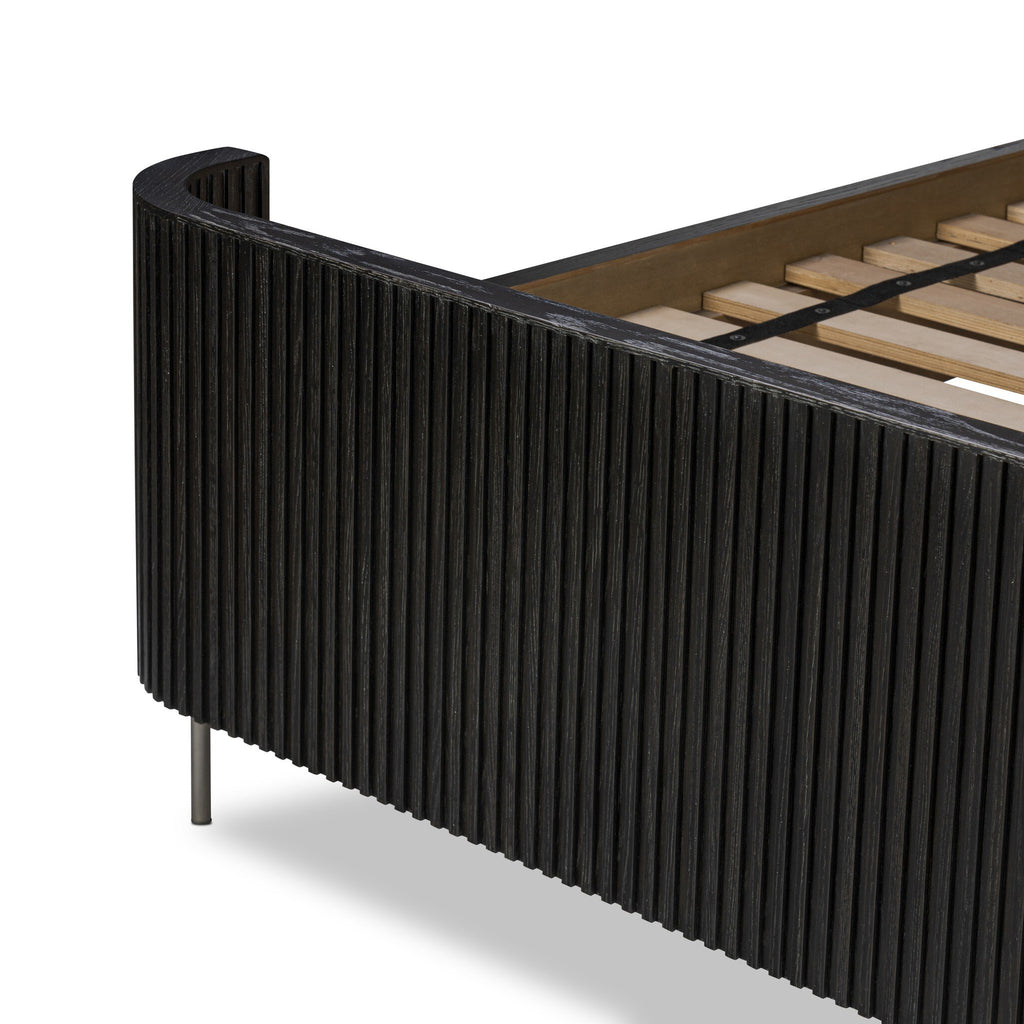 Fletcher Bed - Distressed Black | Queen