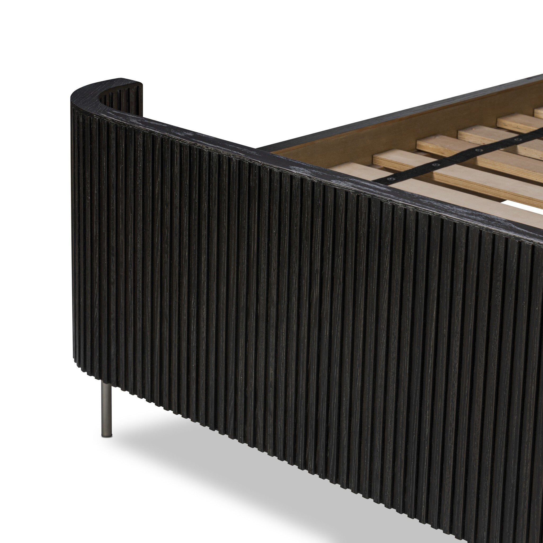 Fletcher Bed - Distressed Black | Queen