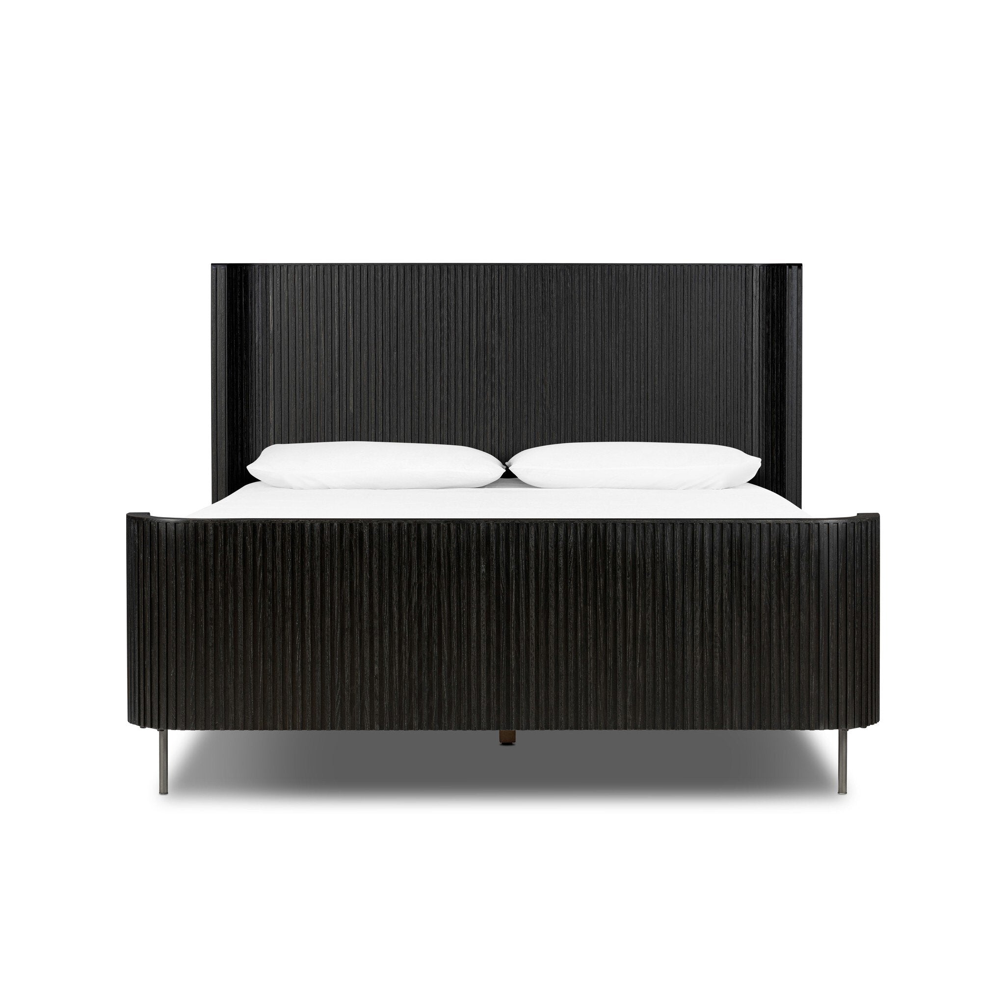 Fletcher Bed - Distressed Black | Queen
