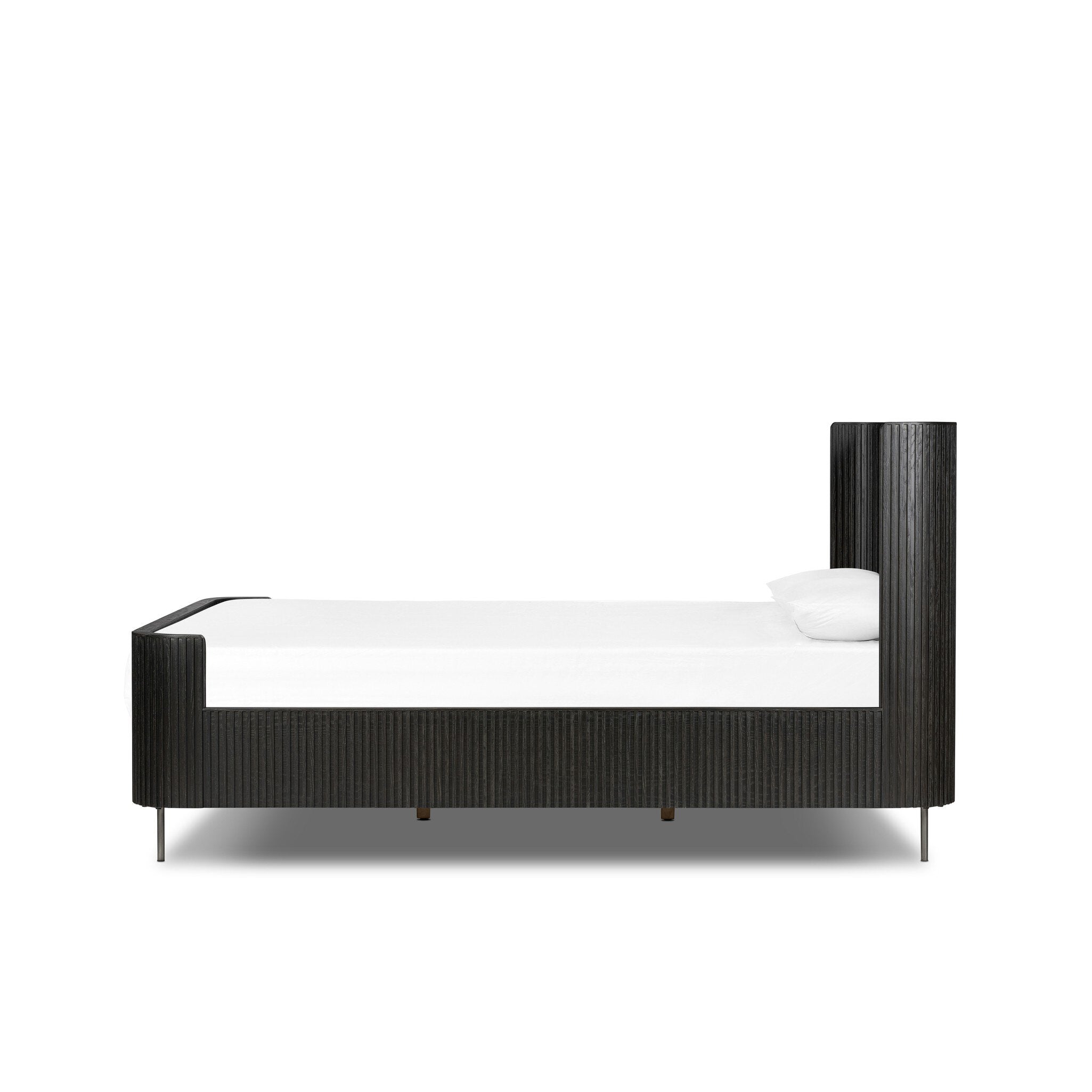 Fletcher Bed - Distressed Black | Queen