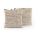 Neema Pouf-Set Heathered Wool - Neema Natural, Black