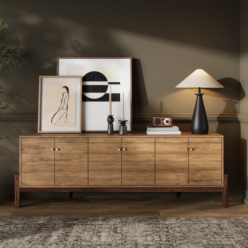 Reza Media Console - Smoked Honey