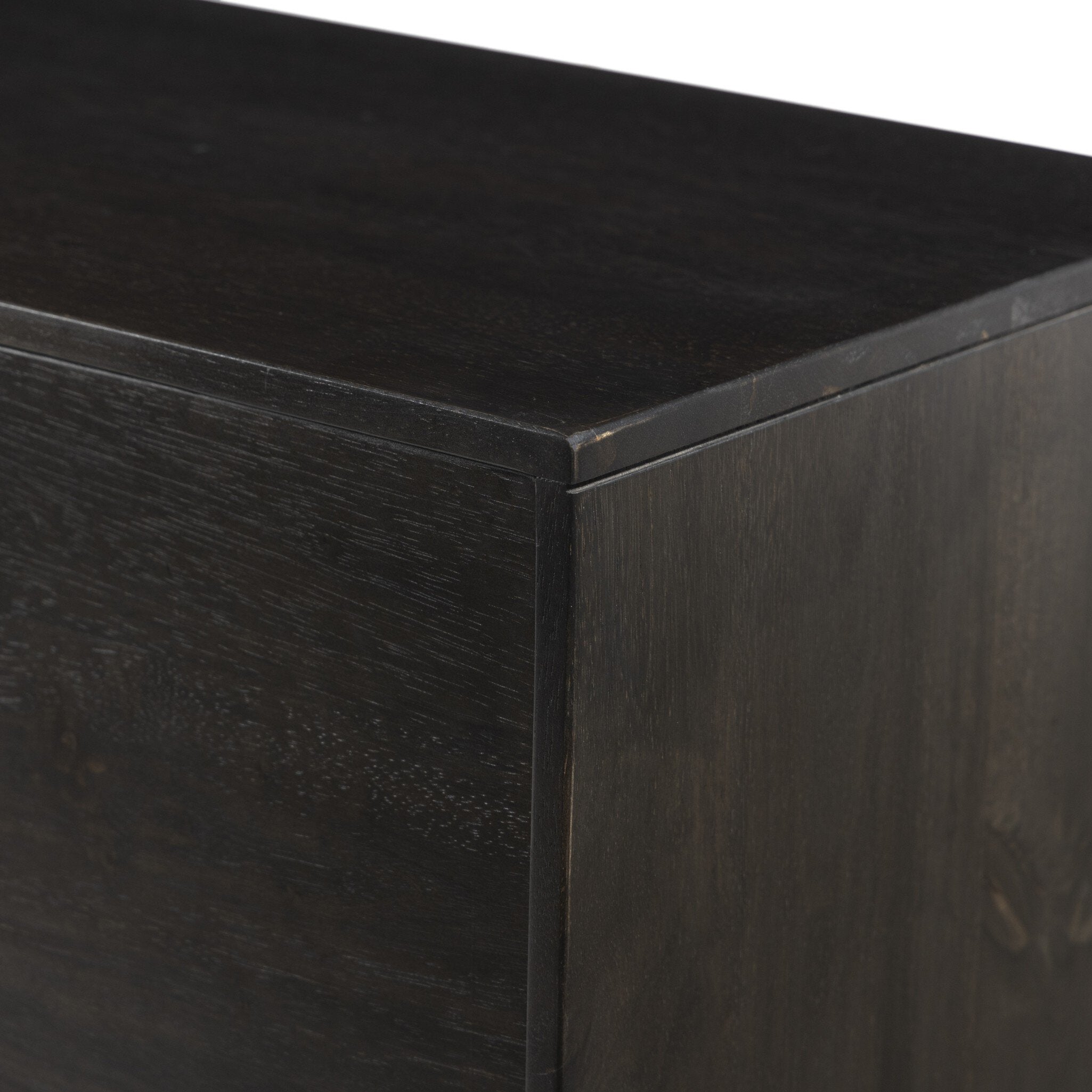 Reza Media Console - Worn Black Parawood