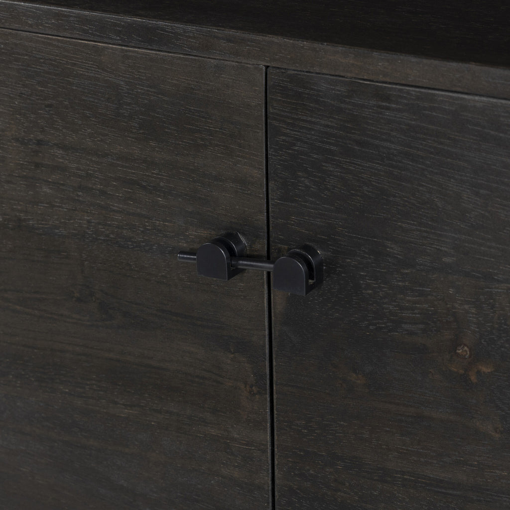 Reza Media Console - Worn Black Parawood