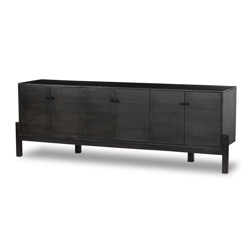 Reza Media Console - Worn Black Parawood