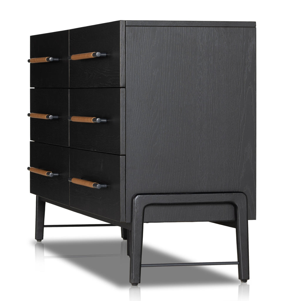 Rosedale 6 Drawer Dresser - Ebony Oak Veneer