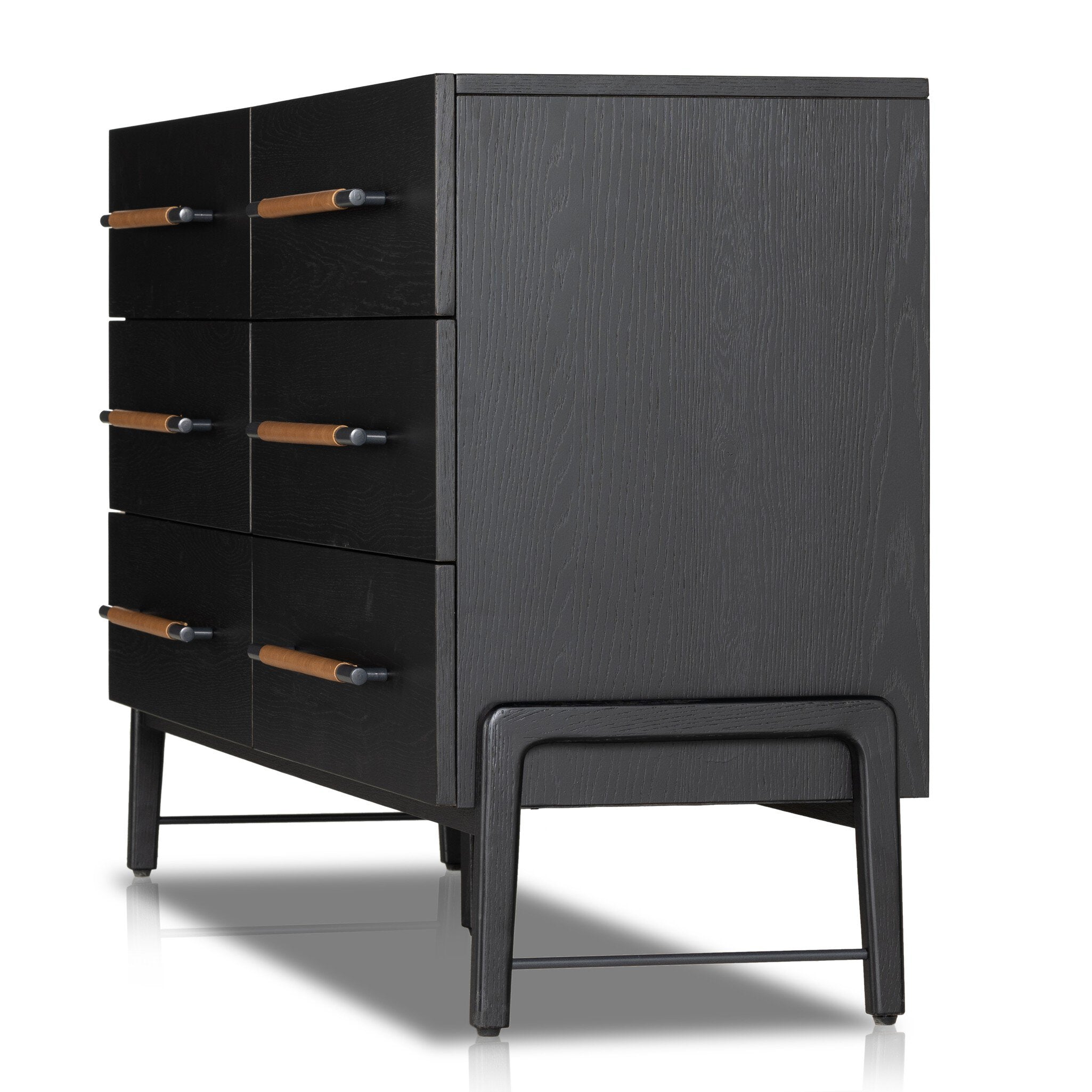 Rosedale 6 Drawer Dresser - Ebony Oak Veneer