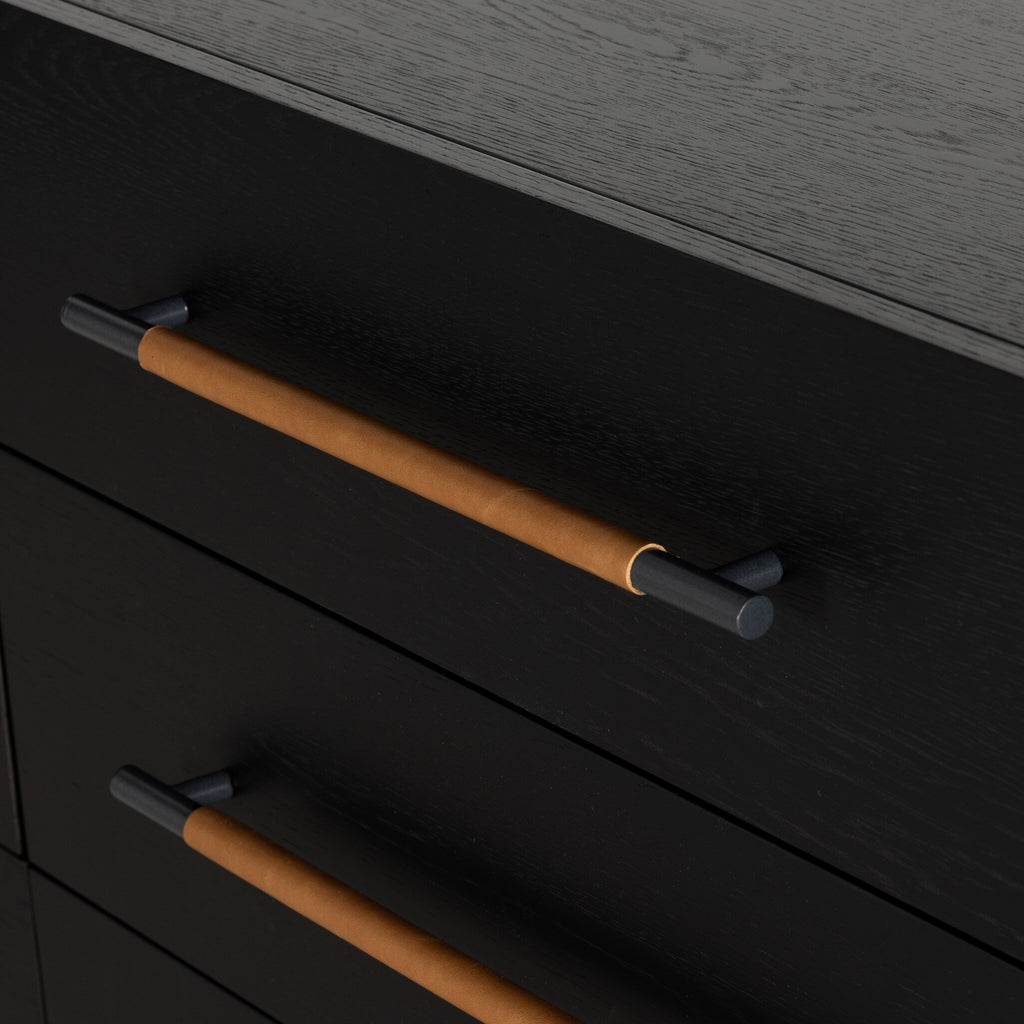 Rosedale 6 Drawer Dresser - Ebony Oak Veneer