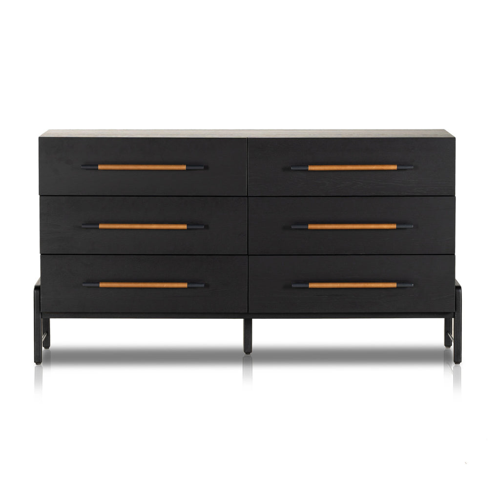 Rosedale 6 Drawer Dresser - Ebony Oak Veneer