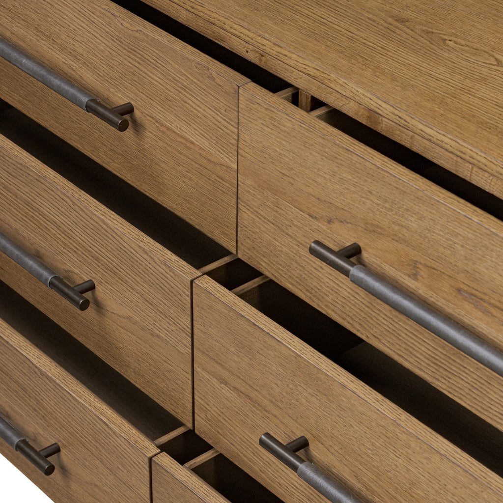 Rosedale 6 Drawer Dresser - Amber Oak Veneer