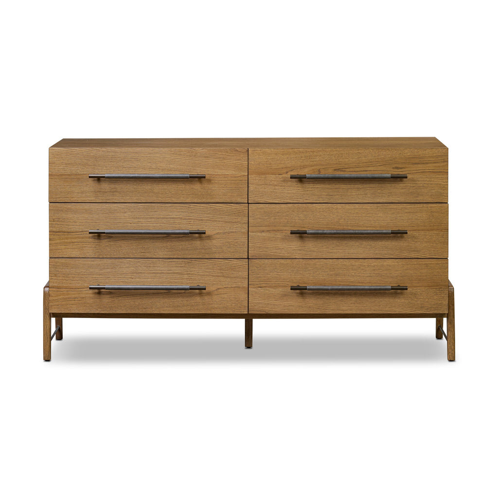 Rosedale 6 Drawer Dresser - Amber Oak Veneer