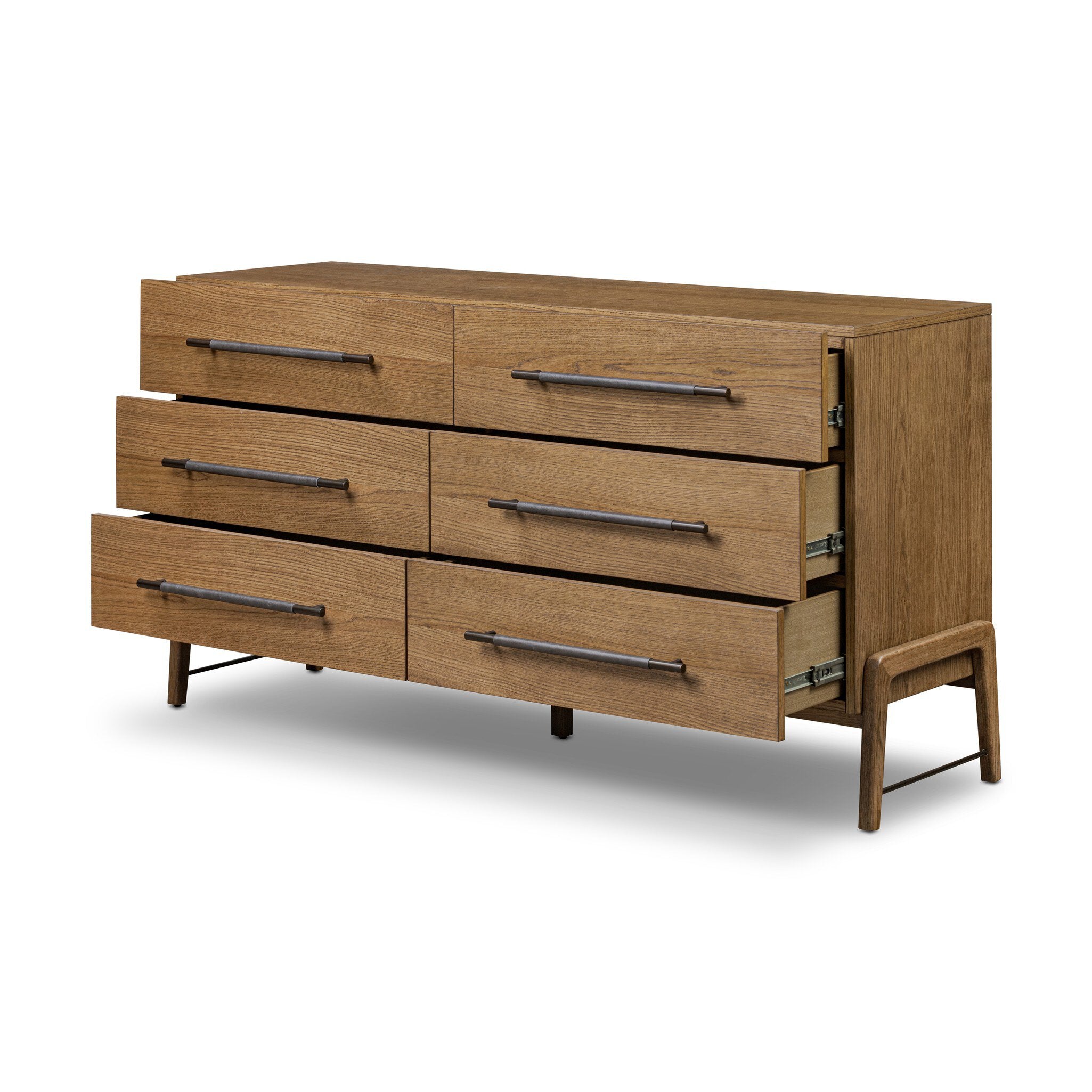 Rosedale 6 Drawer Dresser - Amber Oak Veneer