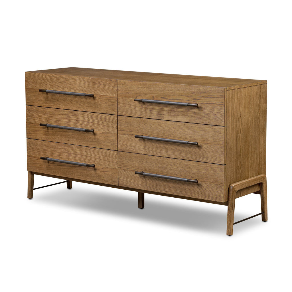Rosedale 6 Drawer Dresser - Amber Oak Veneer