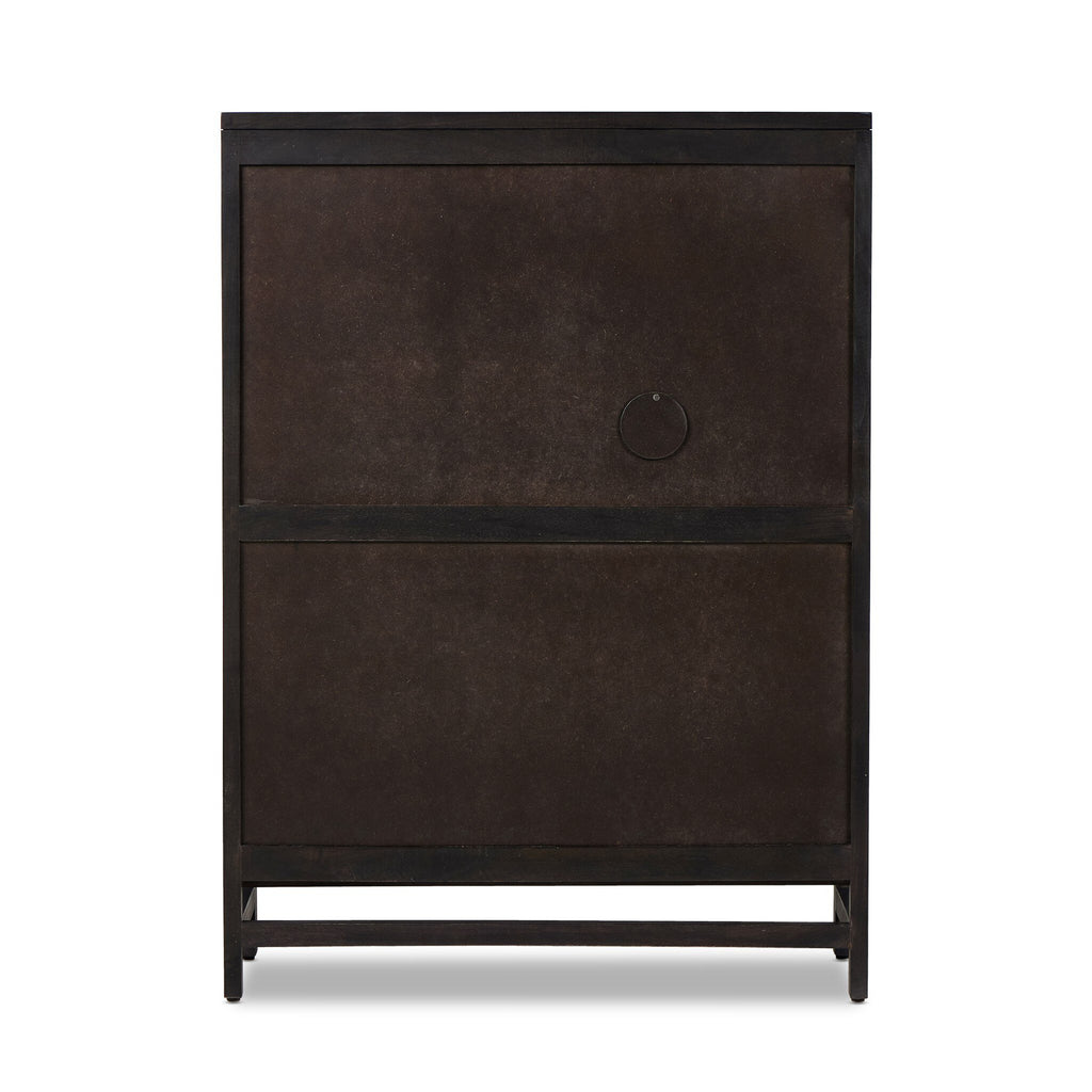 Caprice Bar Cabinet - Black Wash Mango