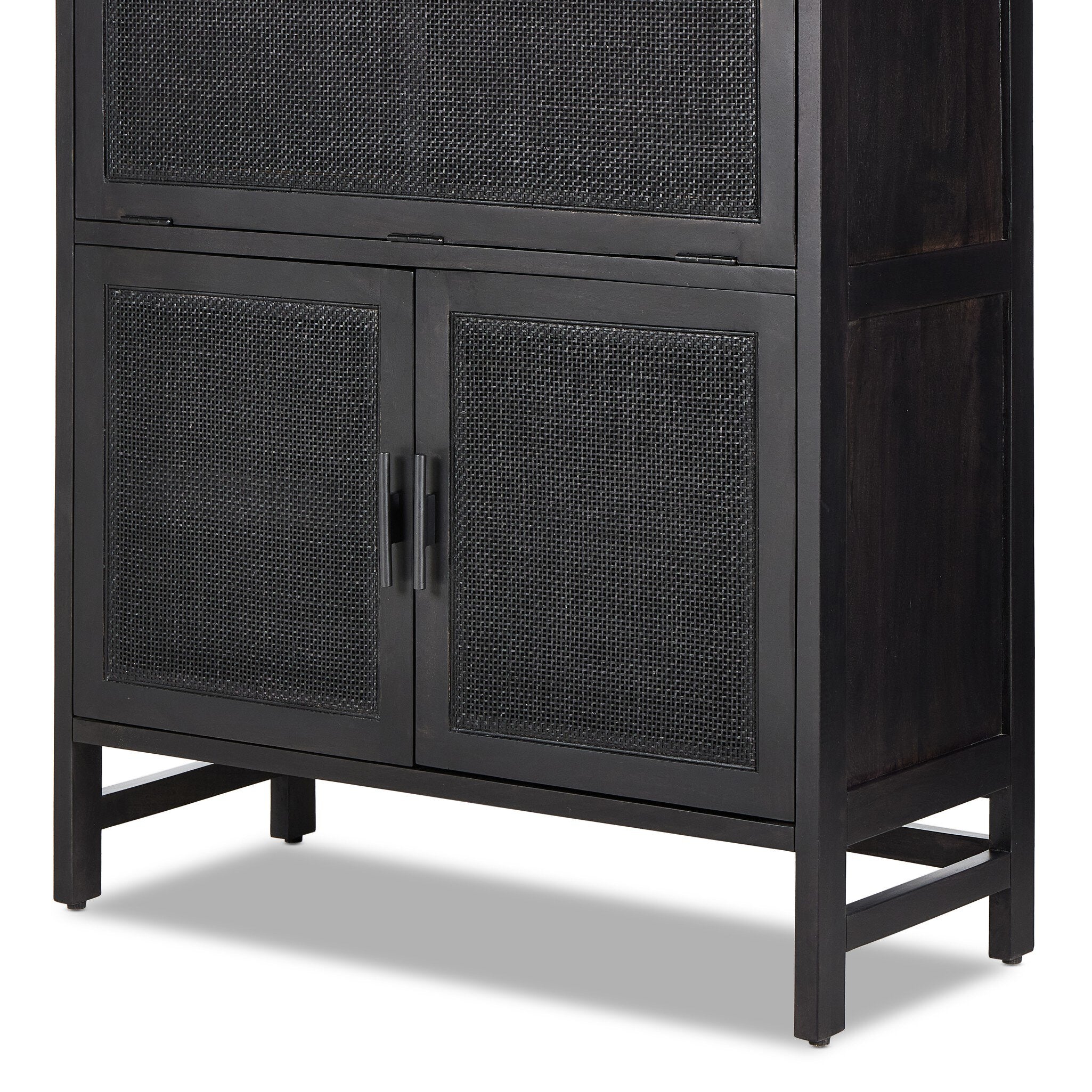 Caprice Bar Cabinet - Black Wash Mango